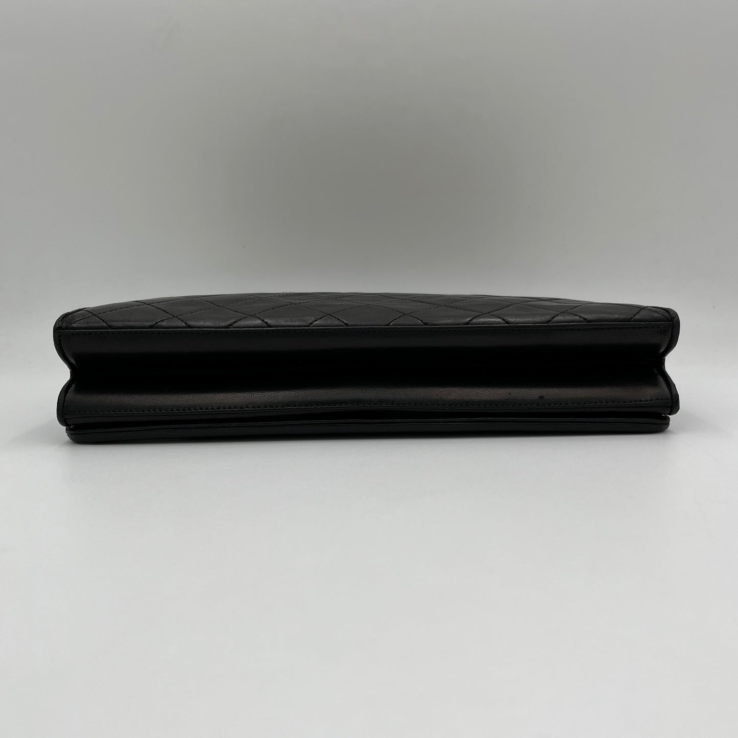 Chanel Black Matelasse Lambskin Timeless Full Flap