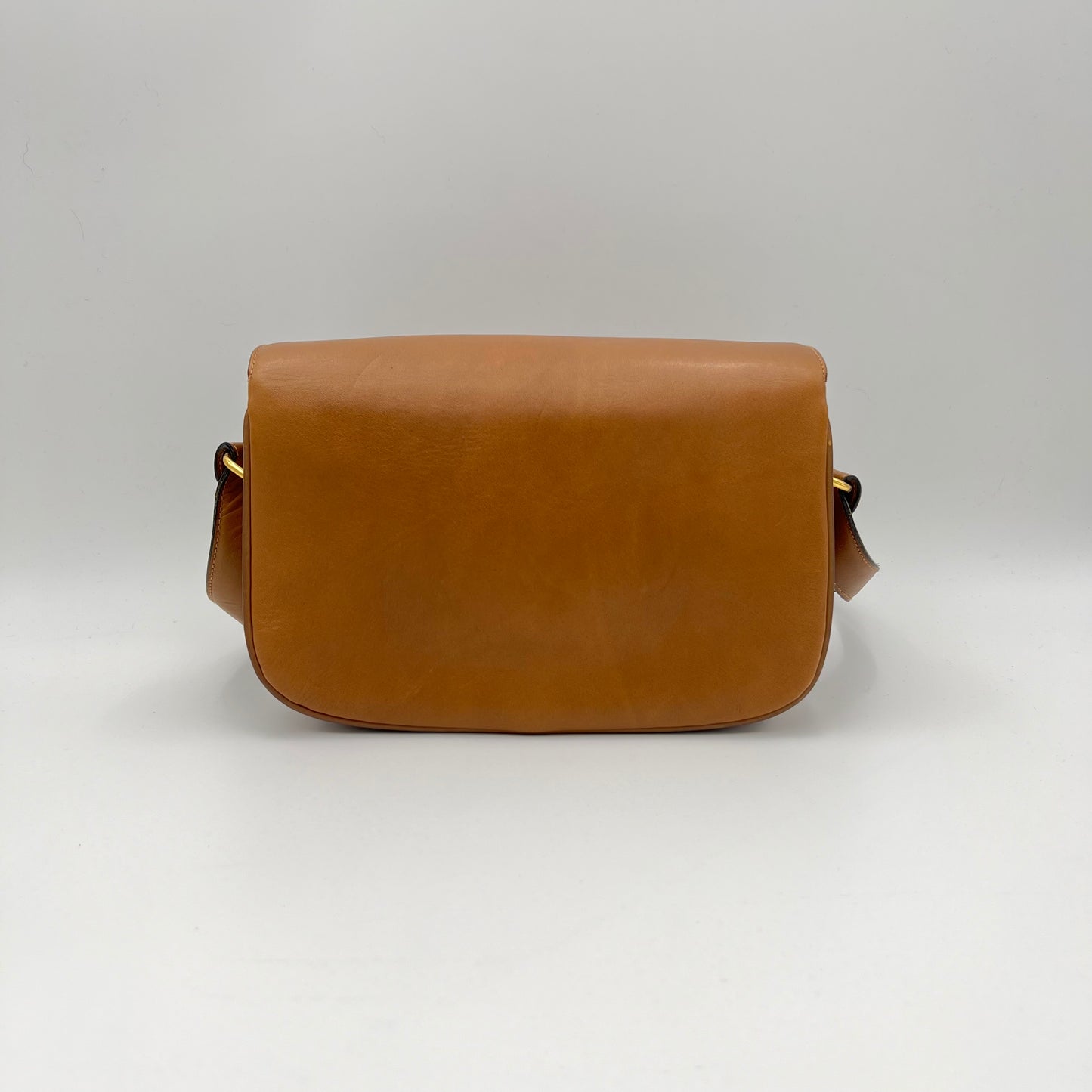 Gucci Vintage Brown Leather G Horsebit 1955 Bag