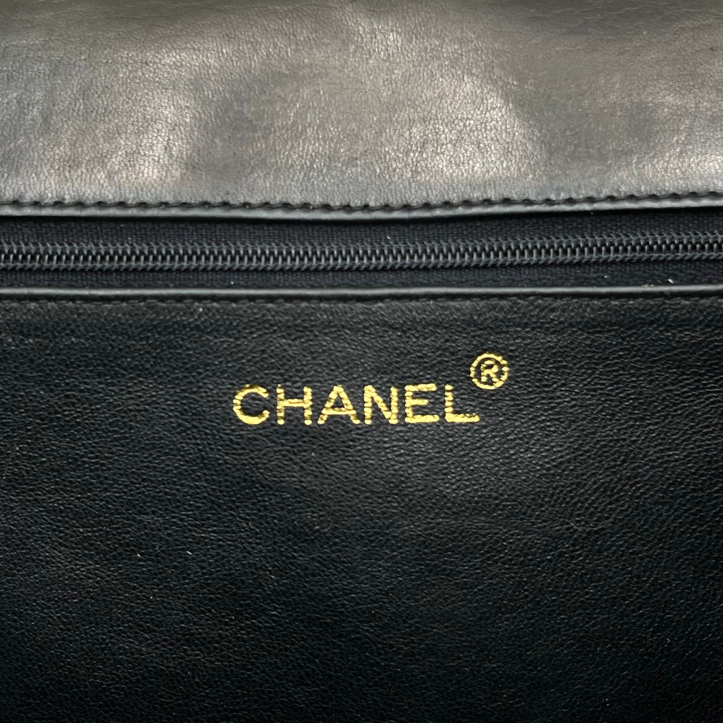 Chanel Black Matelasse Lambskin Timeless Full Flap
