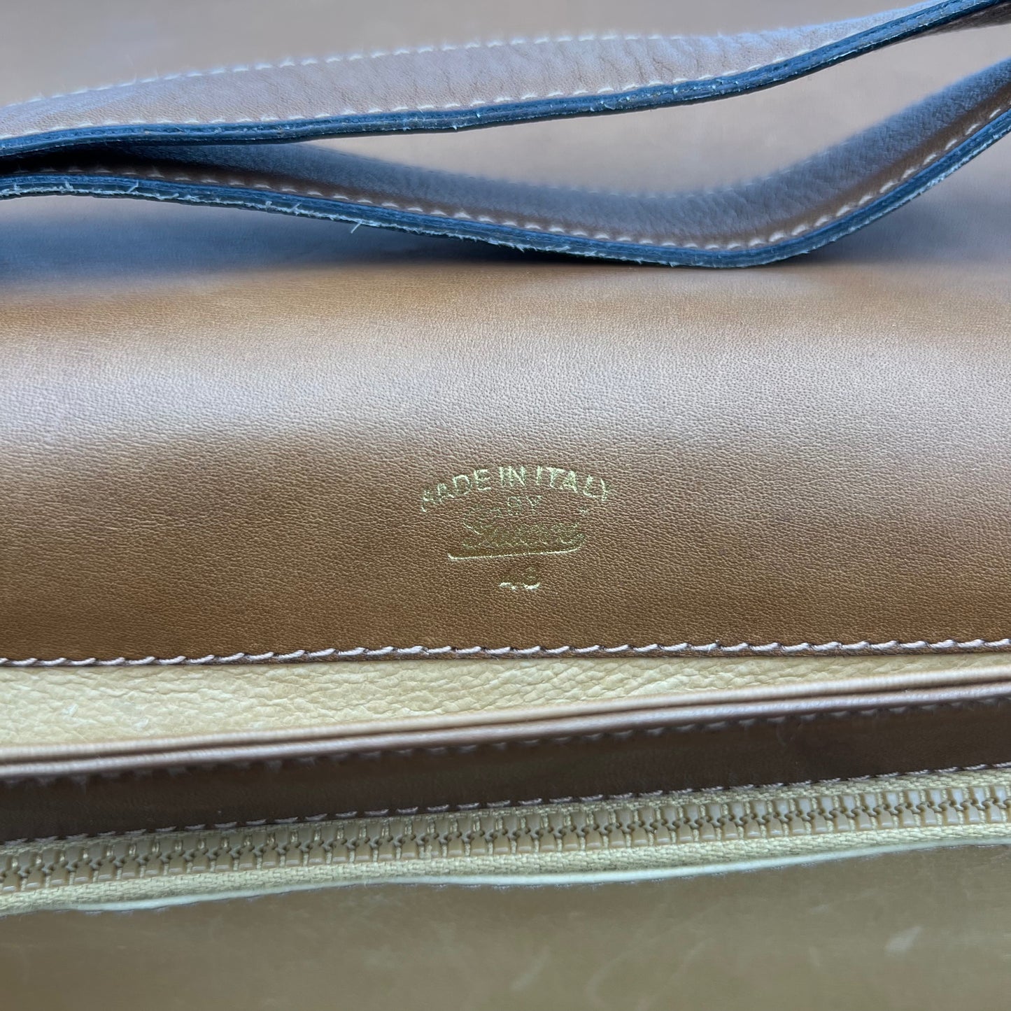 Gucci Vintage Brown Leather G Horsebit 1955 Bag