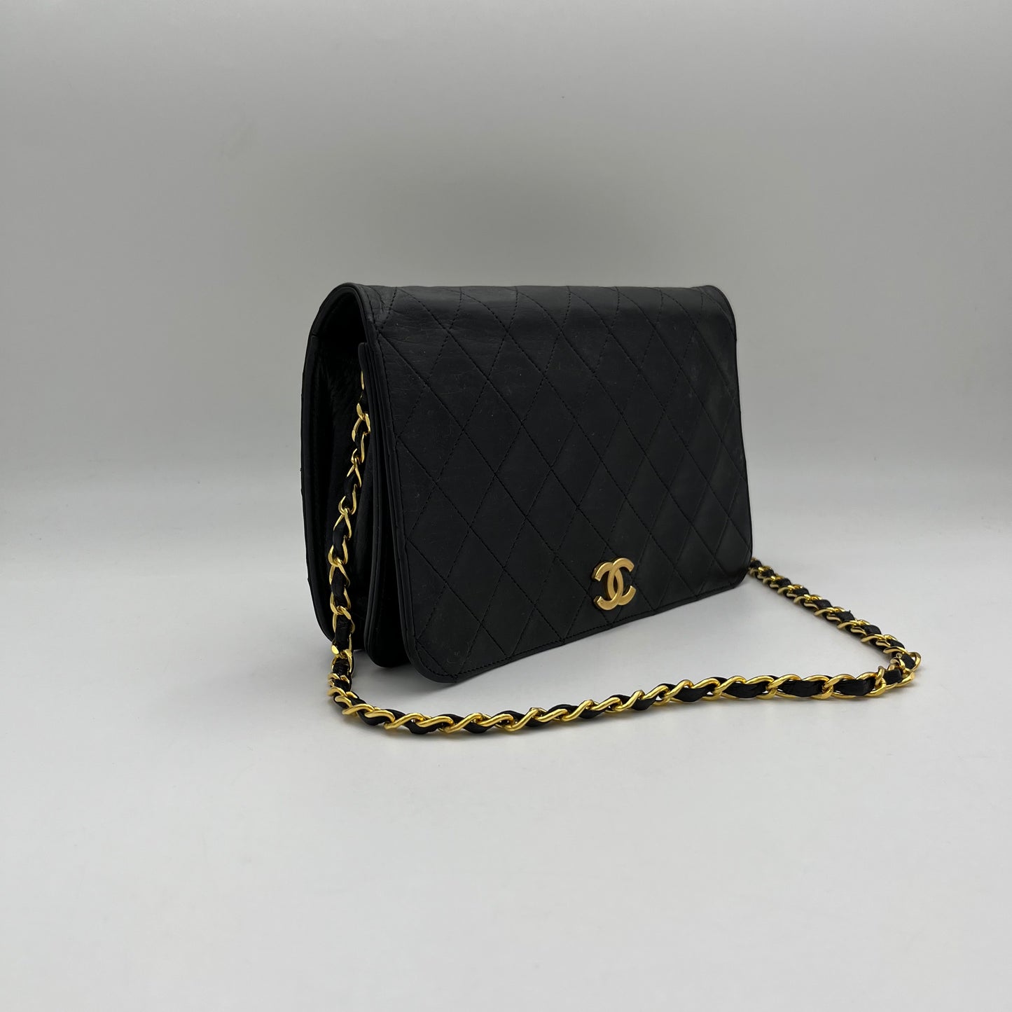 Chanel Black Quilted Lambskin Classic Full Flap Shoulder Bag