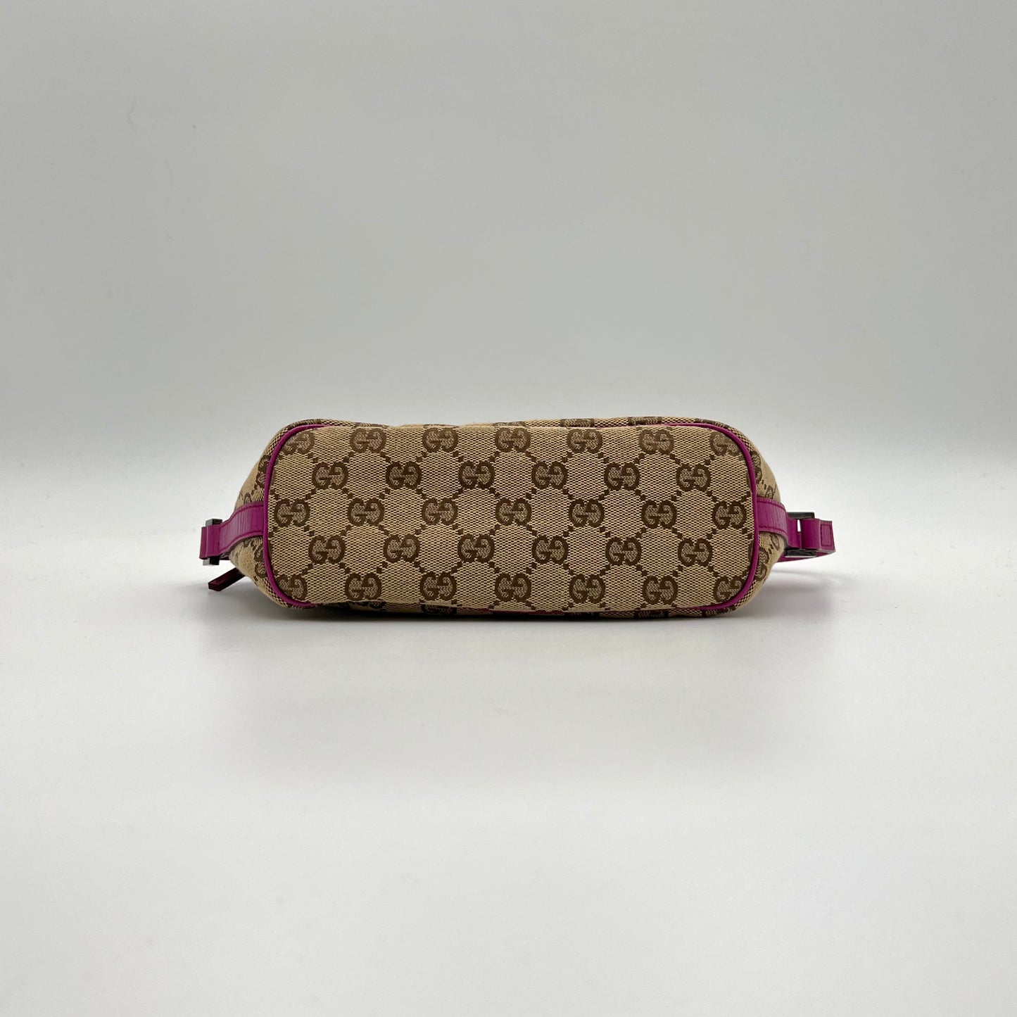 Gucci Brown Monogram Canvas Pink Sherryline Boat Pochette