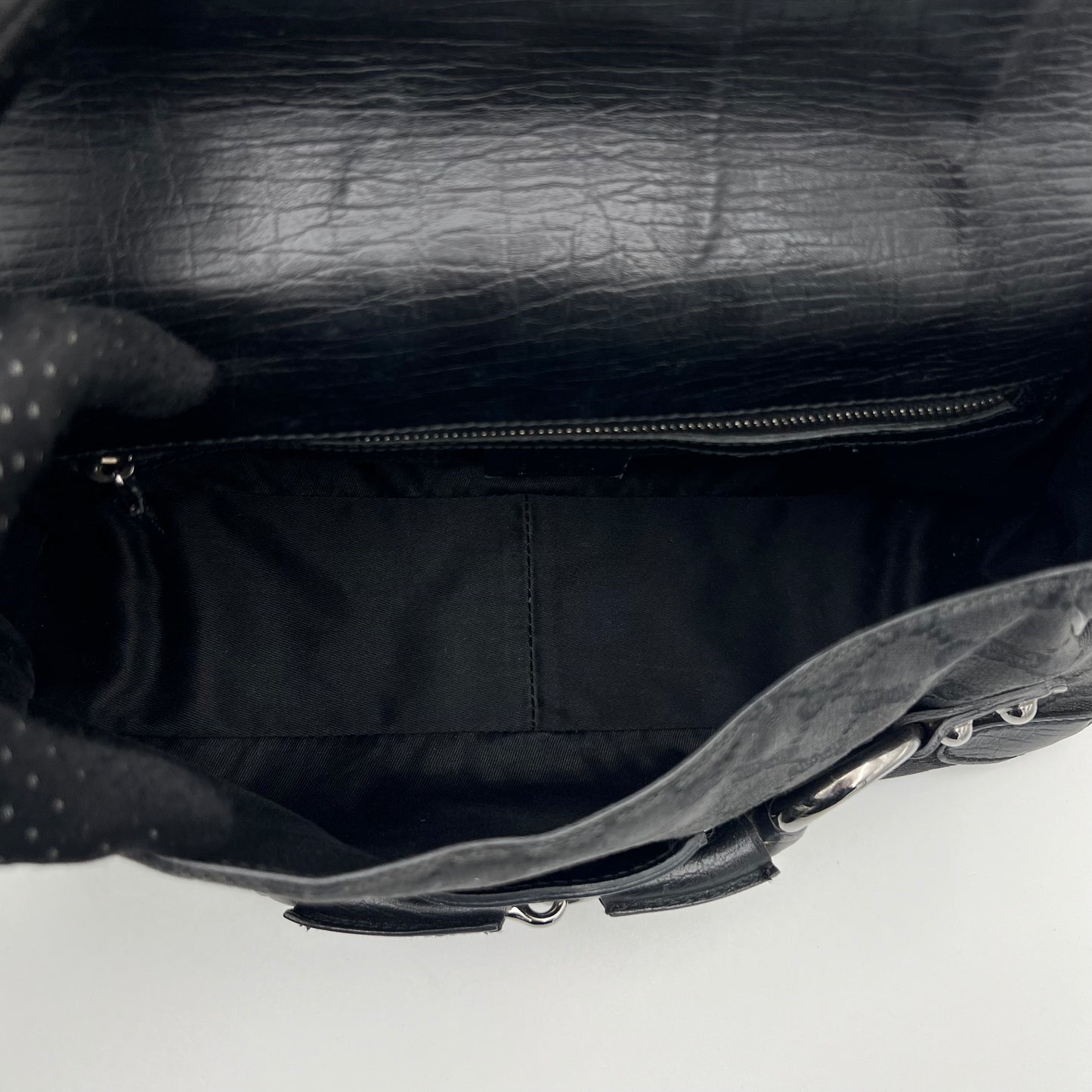 Gucci Monogram Canvas and Leather Horsebit 1955 Chain Shoulder Bag