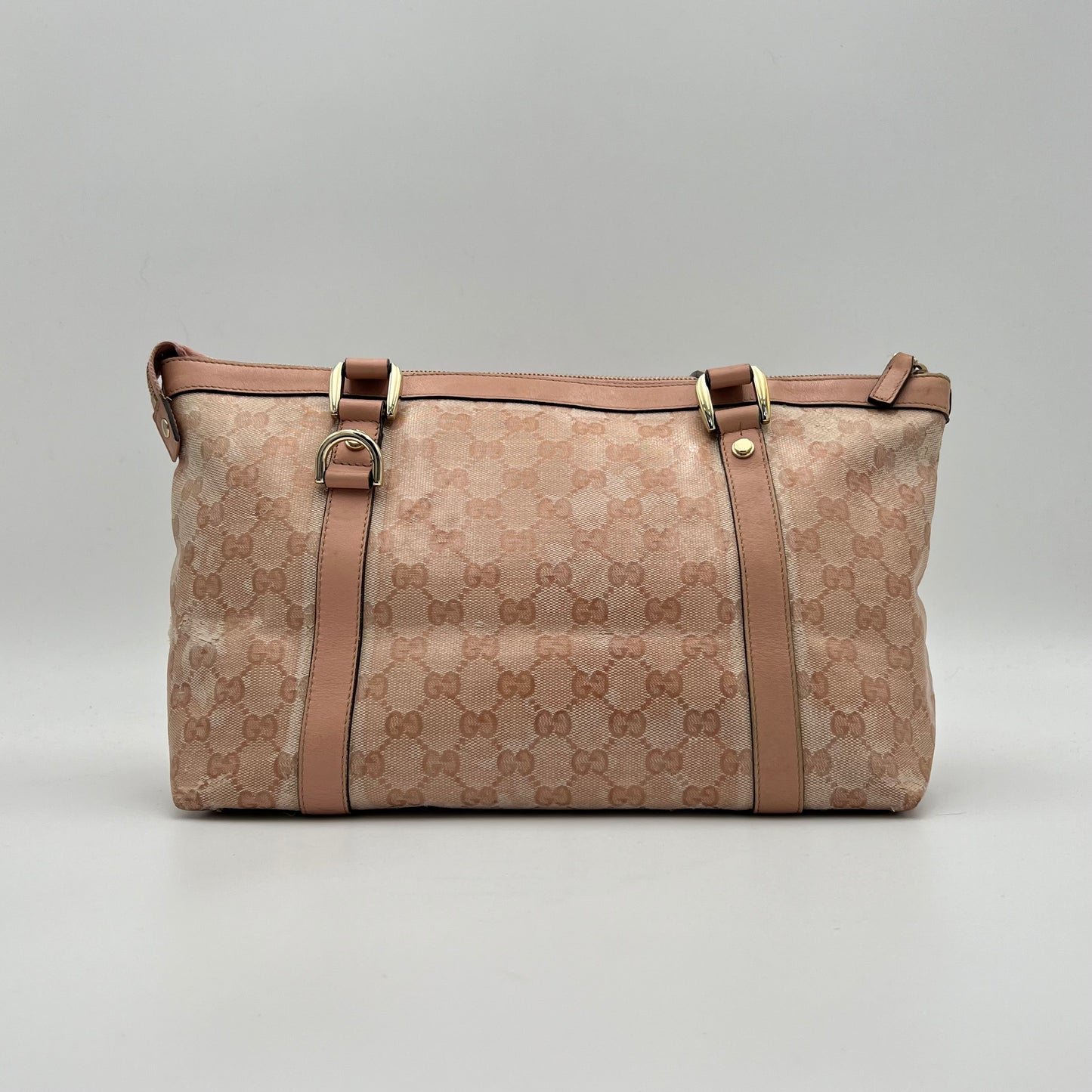 Gucci Pink Monogram Coated Canvas Tote