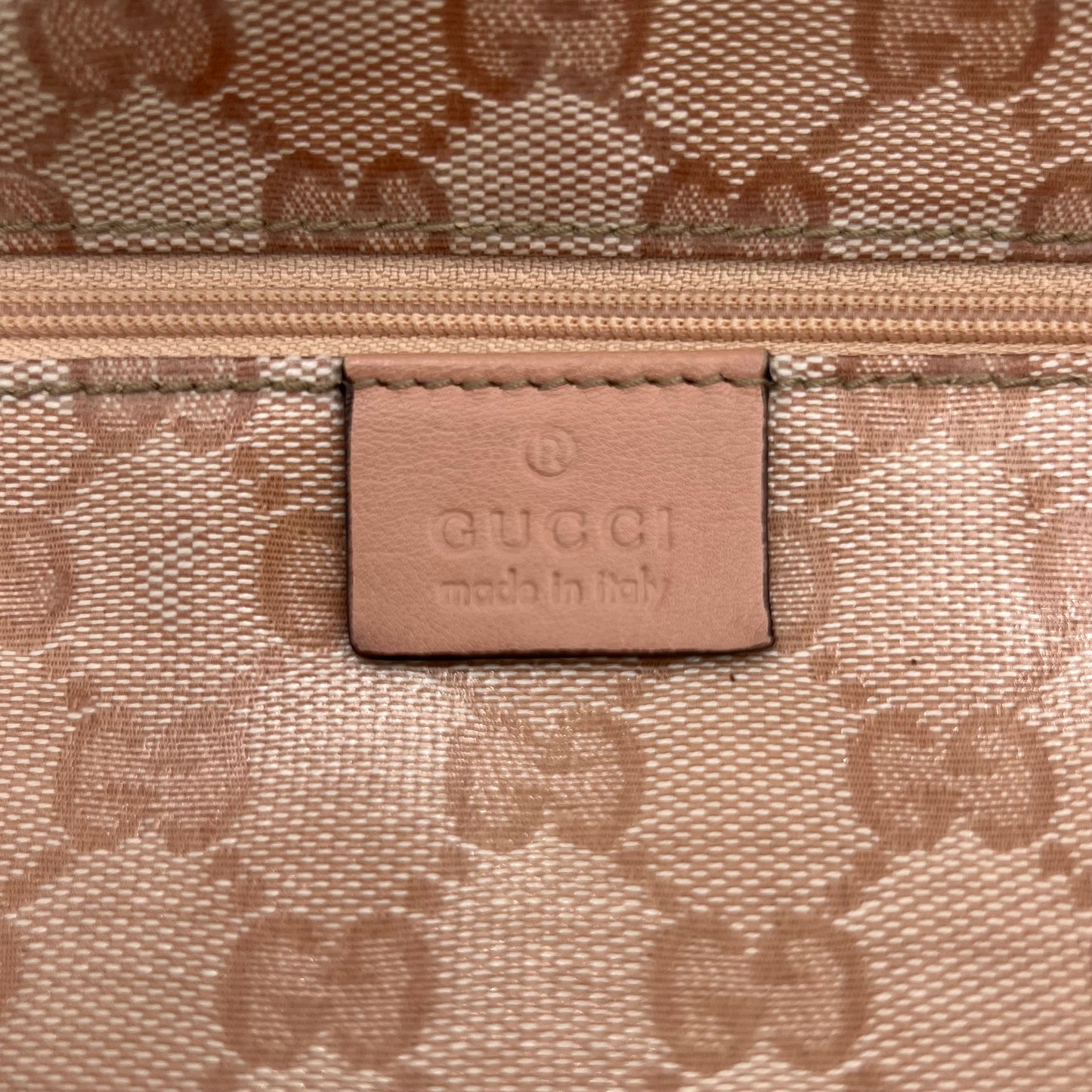 Gucci Pink Monogram Coated Canvas Tote