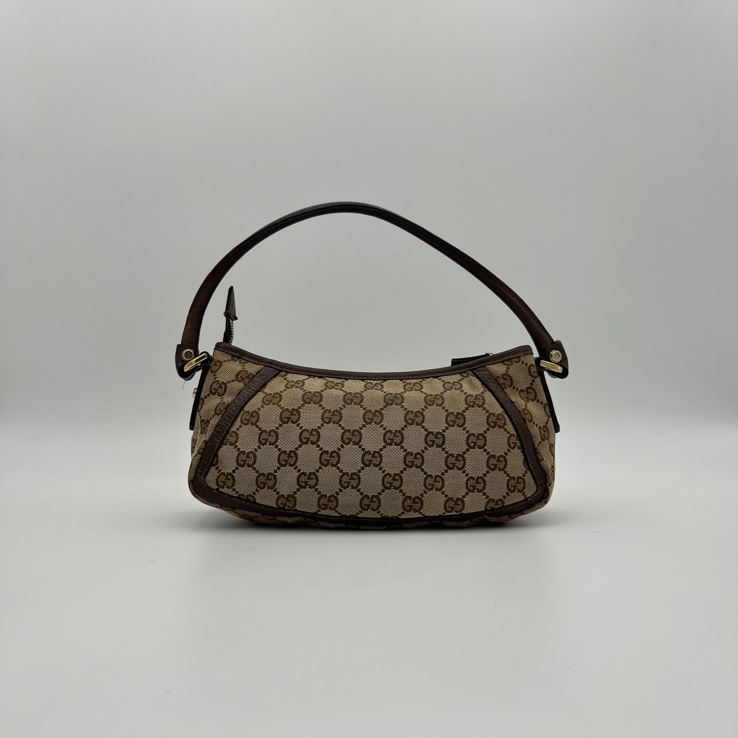 Gucci Brown Monogram Canvas Abbey D-Ring Pochette