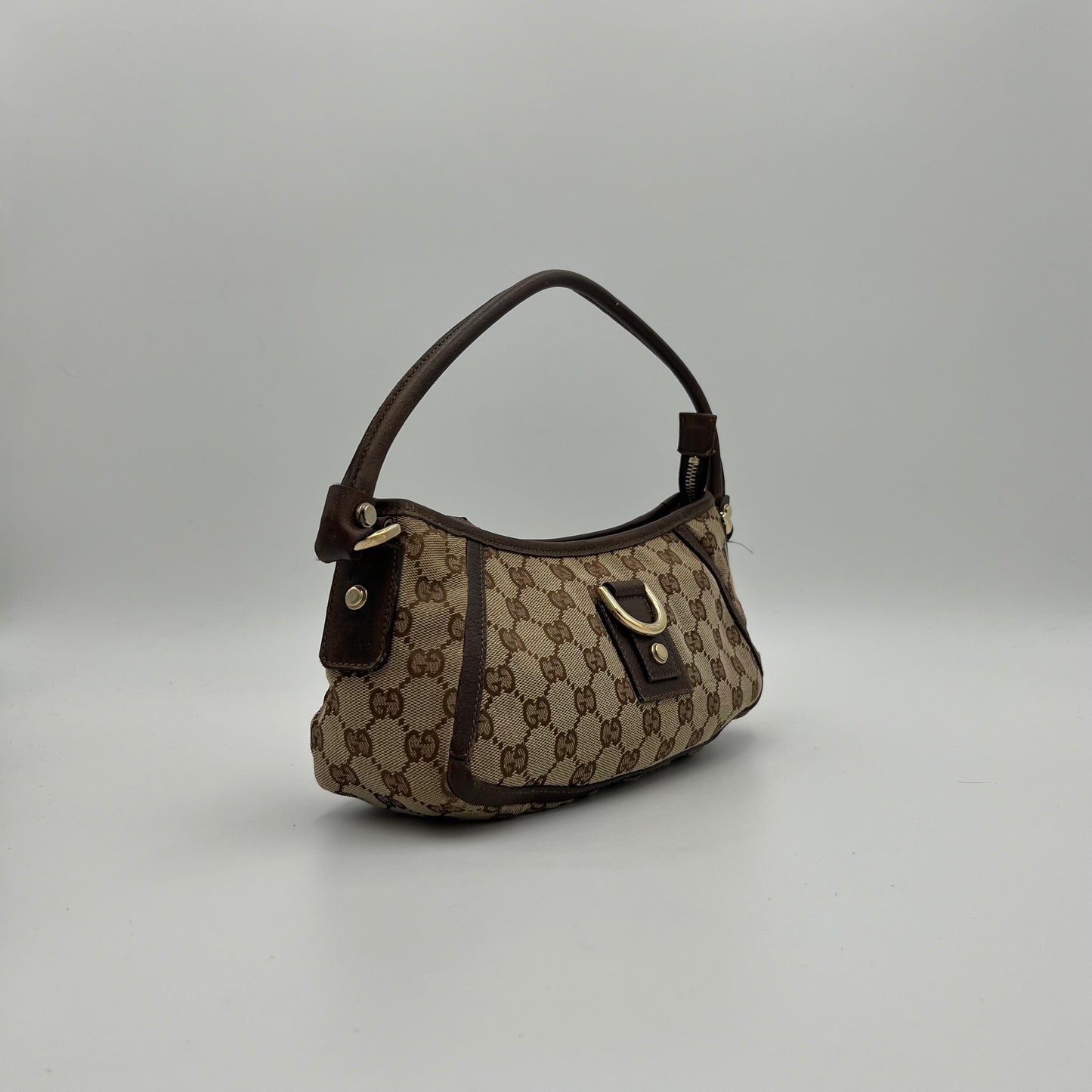 Gucci Brown Monogram Canvas Abbey D-Ring Pochette