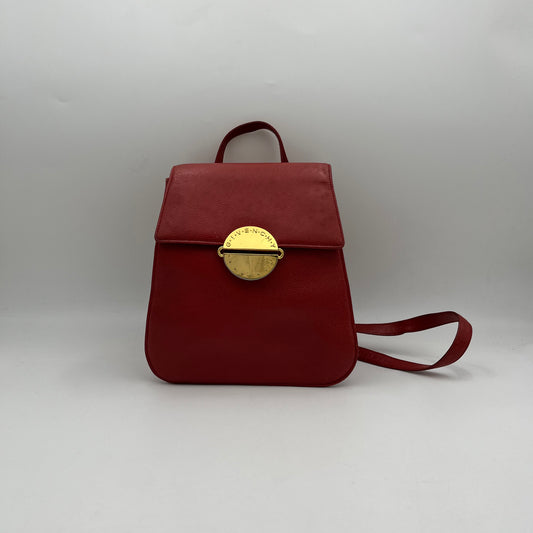 Givenchy Sacs A Main Red Leather Backpack