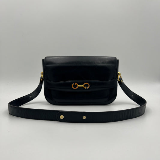 Gucci 1970s Monogram Suede Flap Shoulder Bag