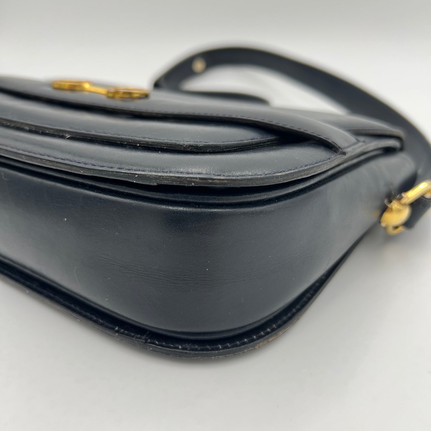 Gucci 1970s Monogram Suede Flap Shoulder Bag
