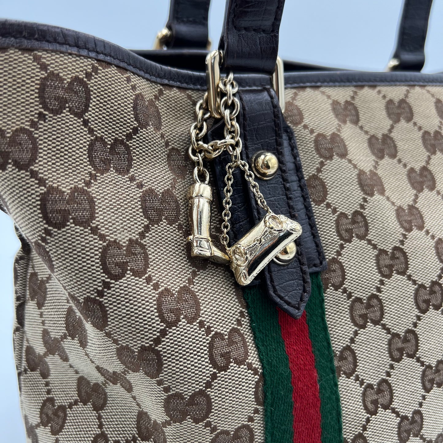 Gucci Monogram Canvas Sherryline Tote Bag