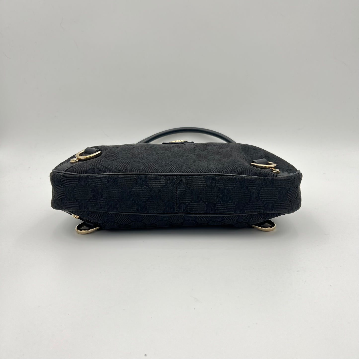 Gucci Black Monogram Canvas Abbey D-Ring Hobo Bag