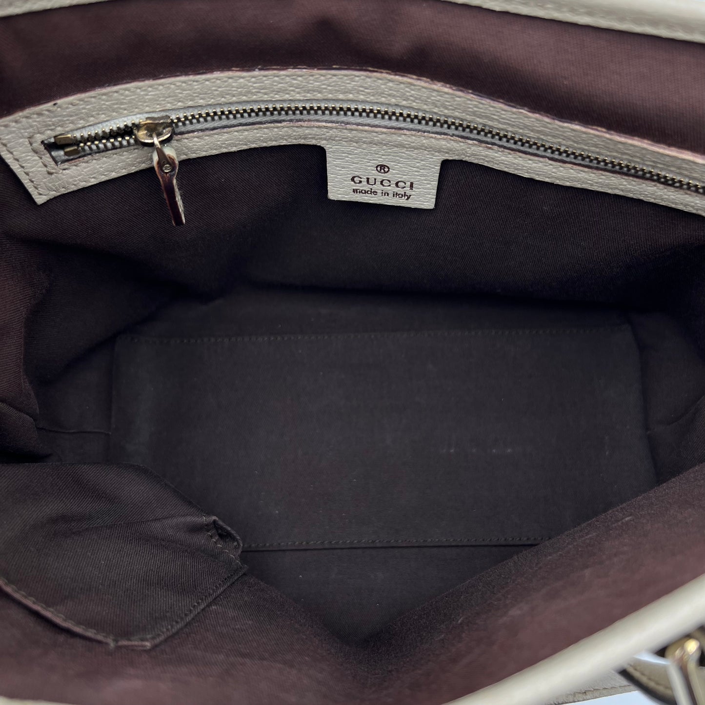 Gucci White Leather Mini Tote