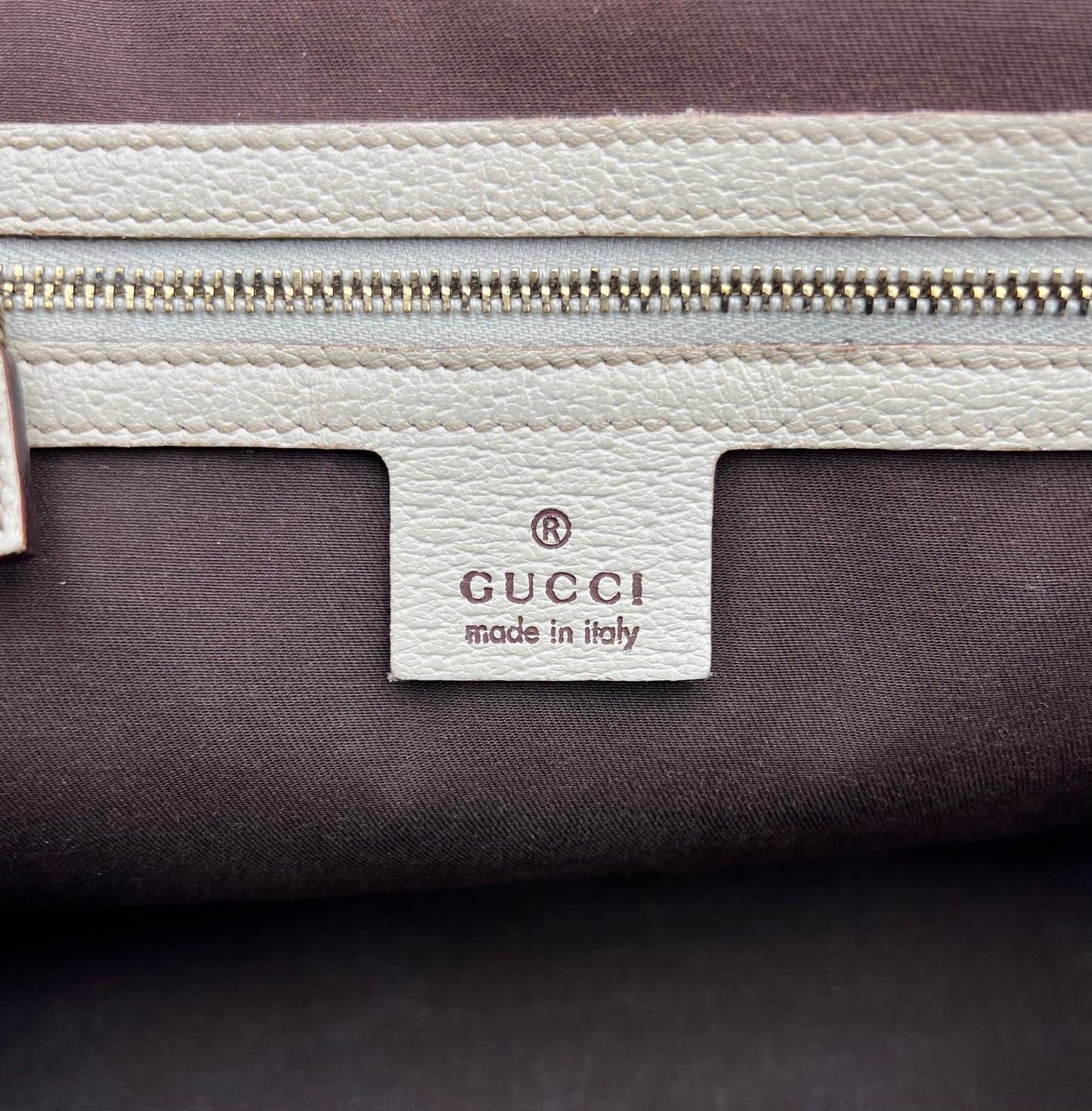 Gucci White Leather Mini Tote