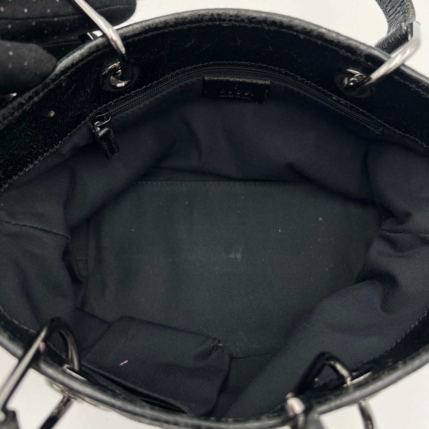 Gucci Black Monogram Canvas and Leather Mini Eclipse Tote