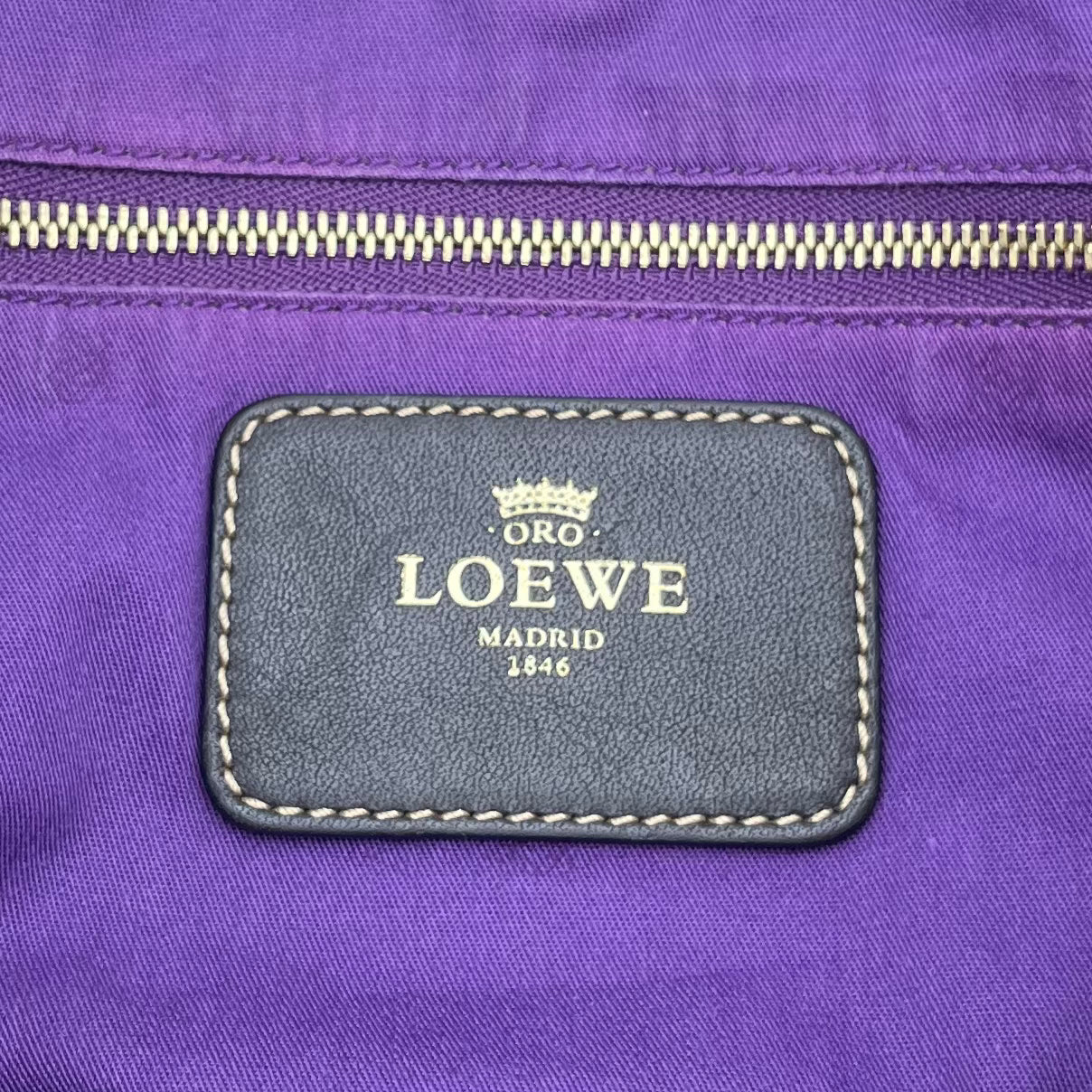 Loewe Brown Anagam Leather Tricolor Tote Bag