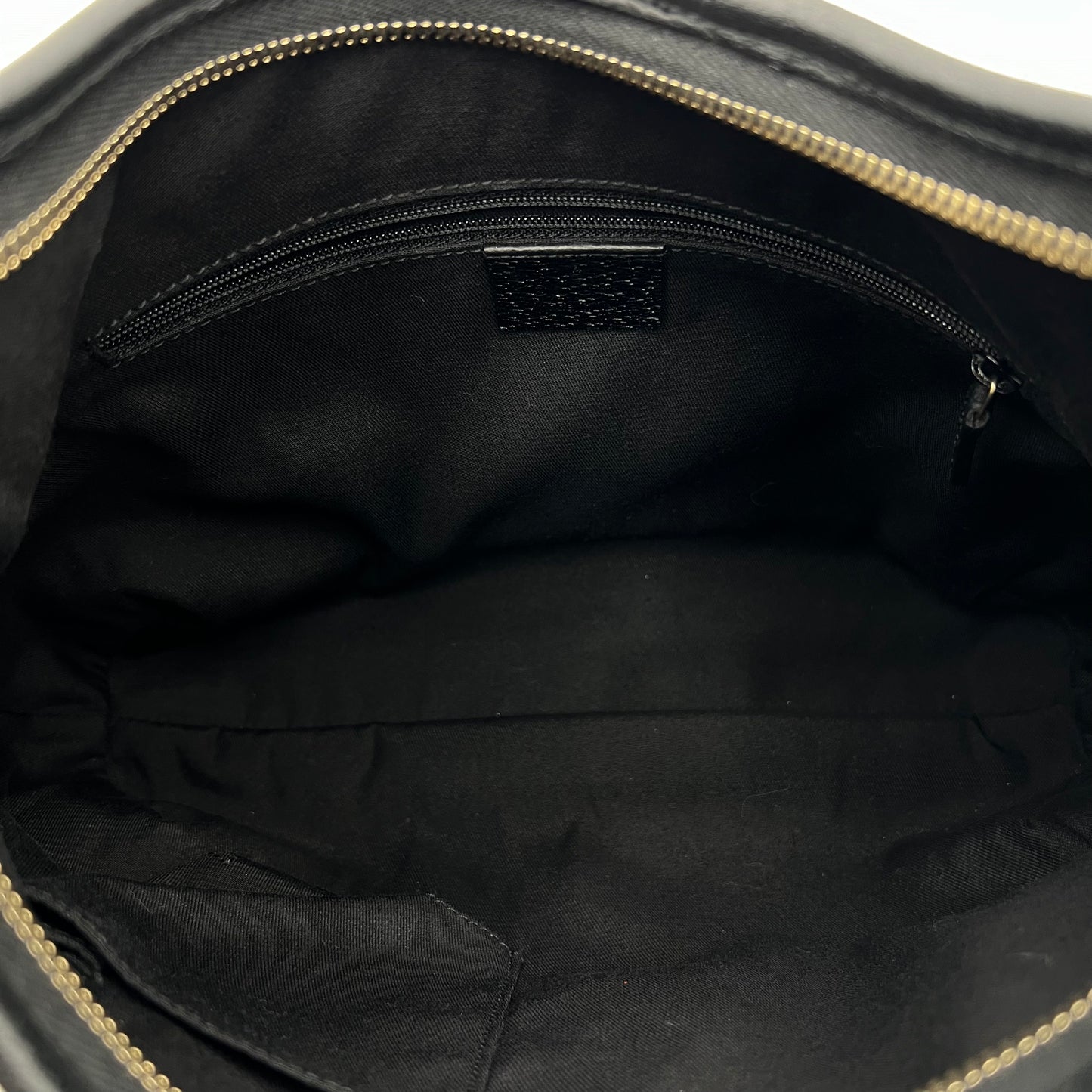 Gucci Black Pebbled Leather Abbey D-Ring Hobo Bag