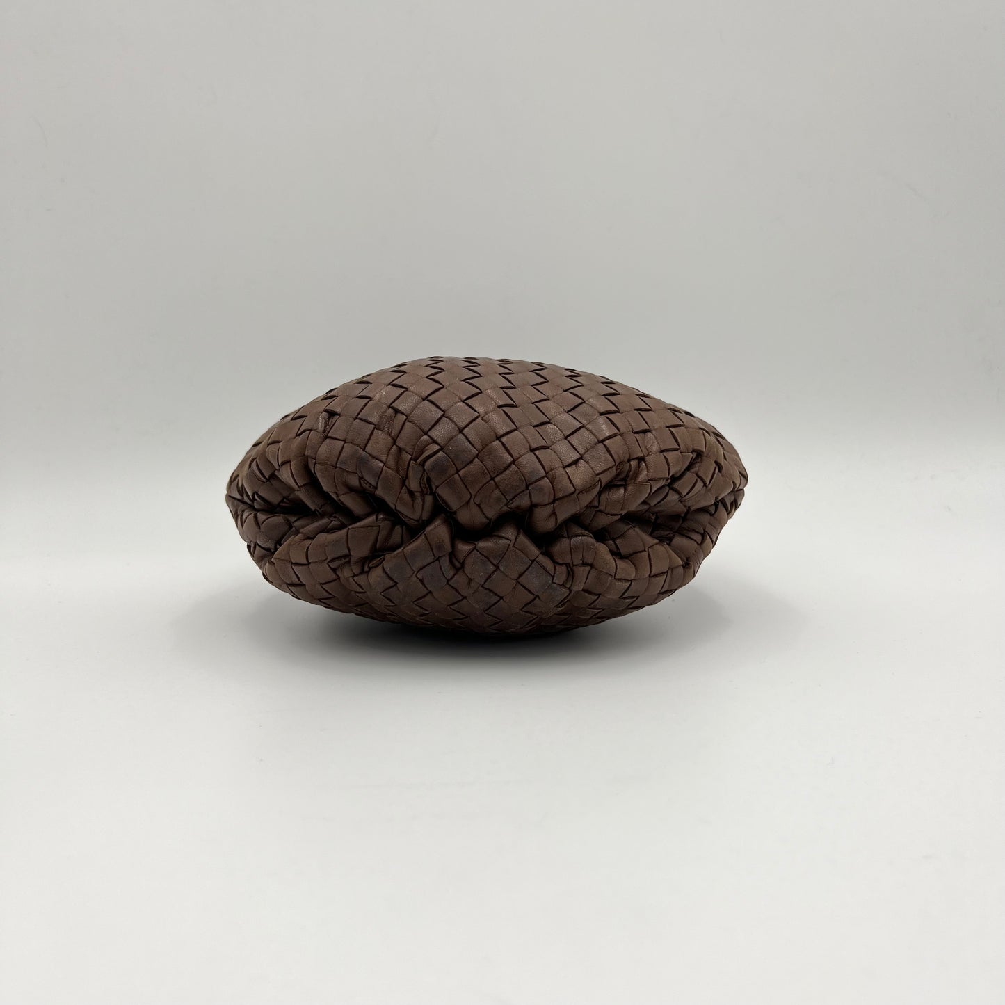 Bottega Veneta Brown Intrecciato Round Crossbody