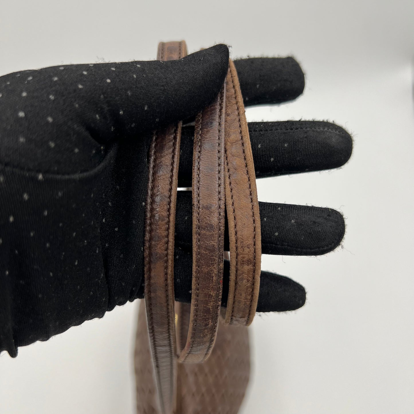 Bottega Veneta Brown Intrecciato Round Crossbody