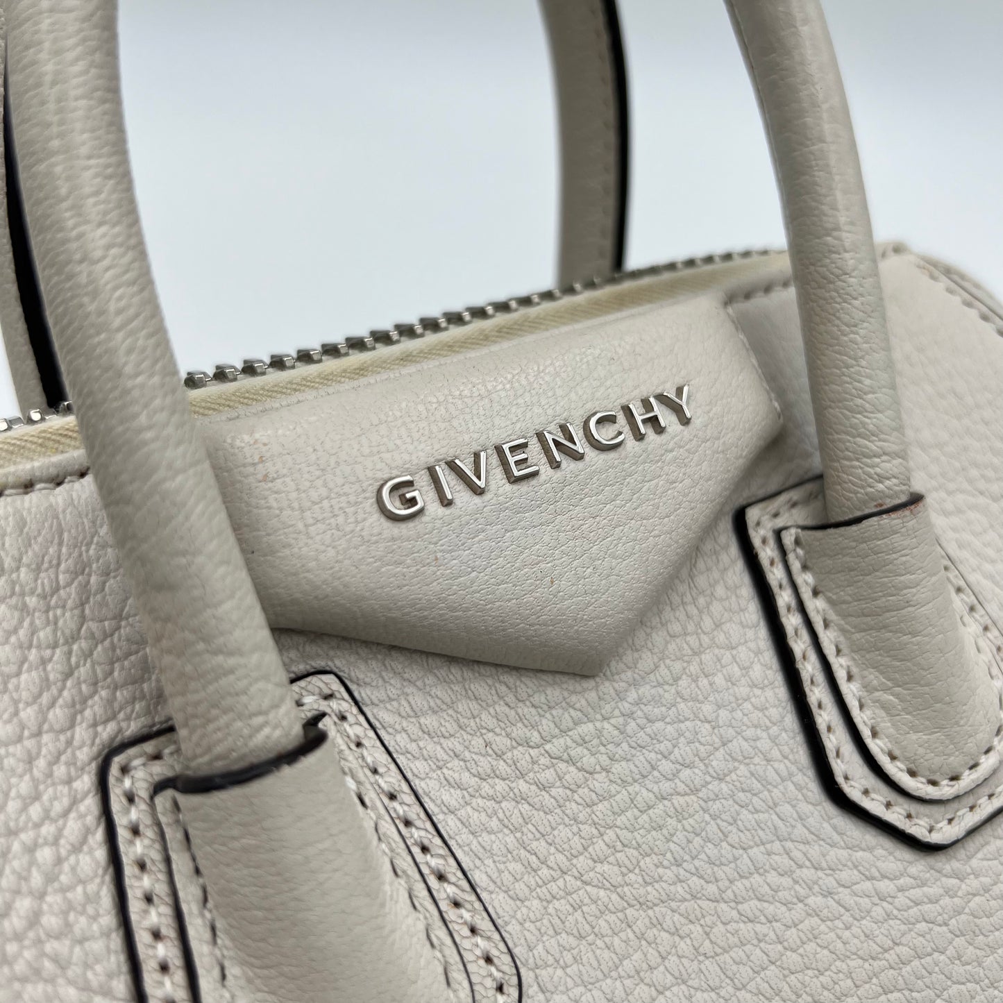 Givenchy White Leather Mini Antigona