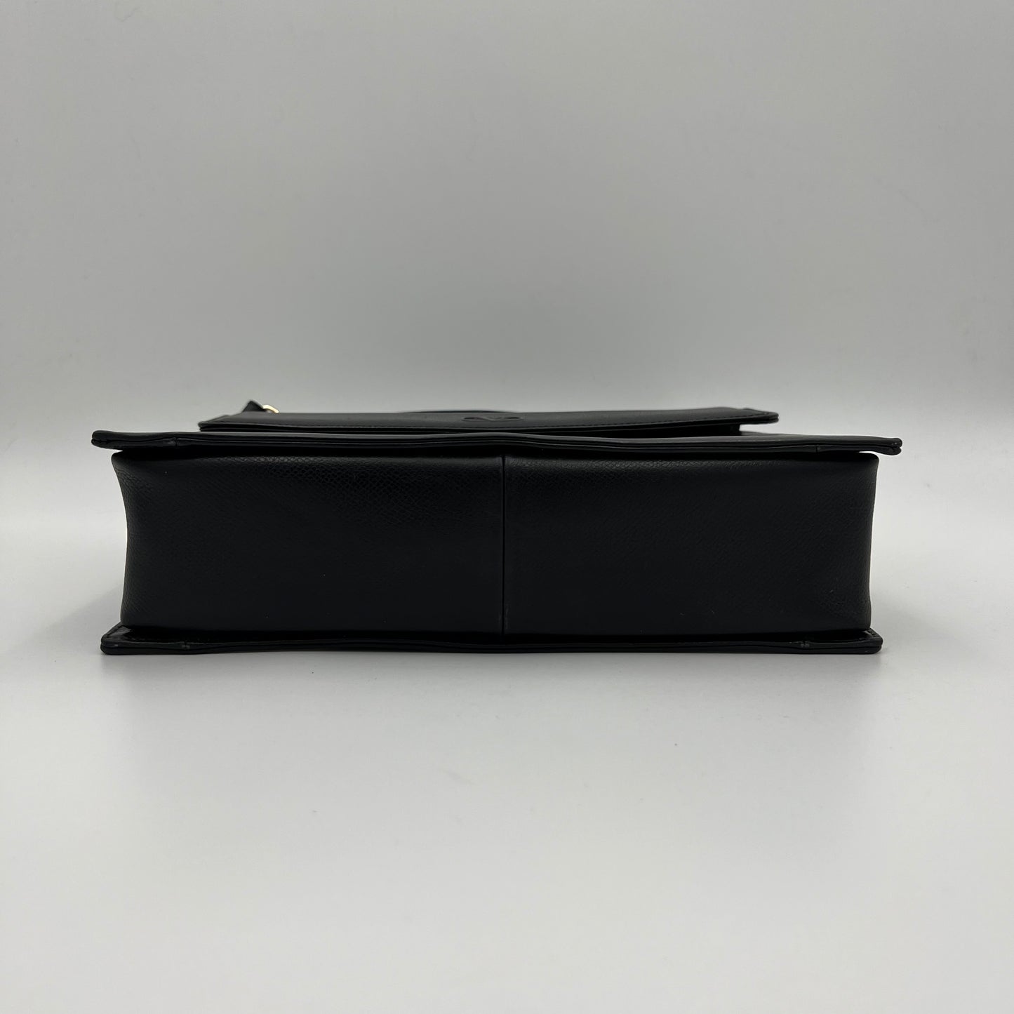 Valentino Garavani Black Leather Top Handle Handbag