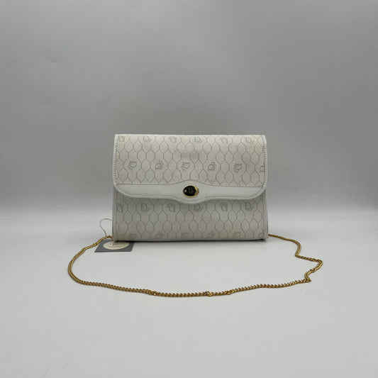 Christian Dior White Honeycomb Flap Chain Bag
