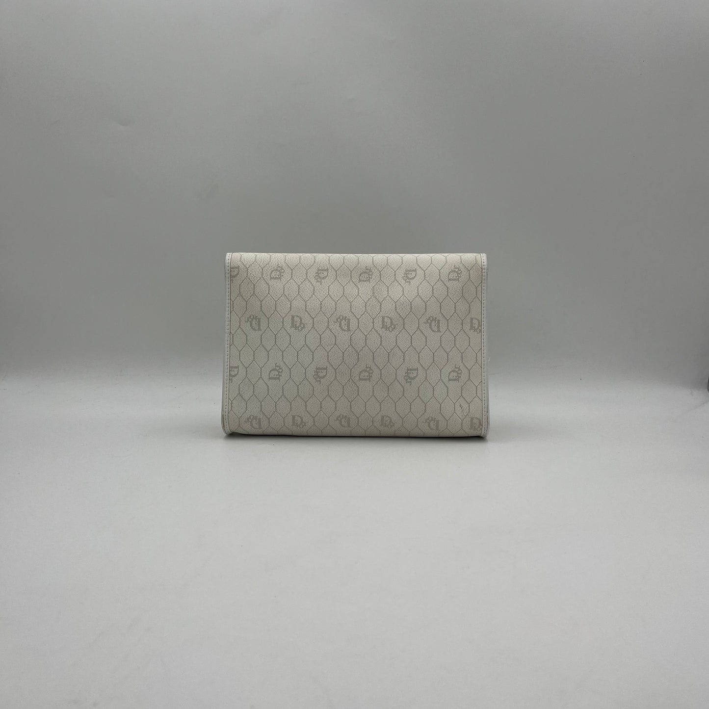 Christian Dior White Honeycomb Flap Chain Bag