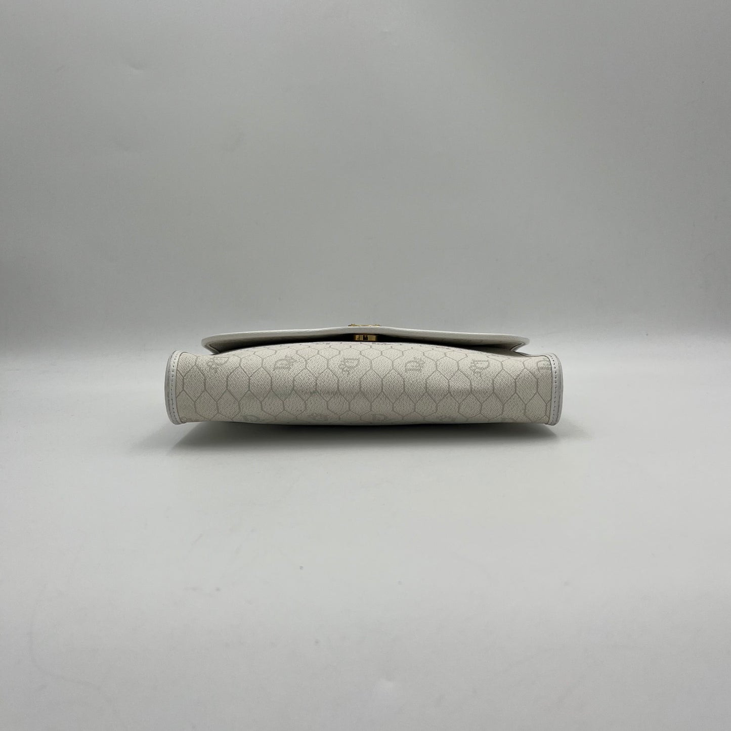 Christian Dior White Honeycomb Flap Chain Bag