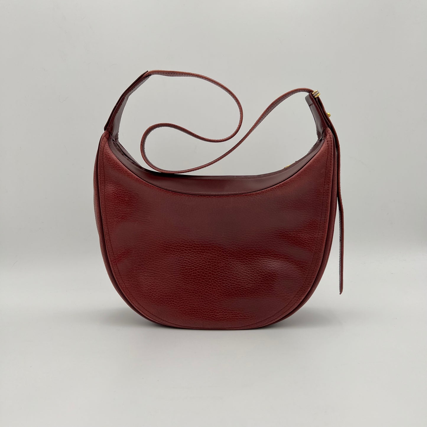 Cartier Paris Must Line Bordeaux Hobo Shoulder Sling Bag