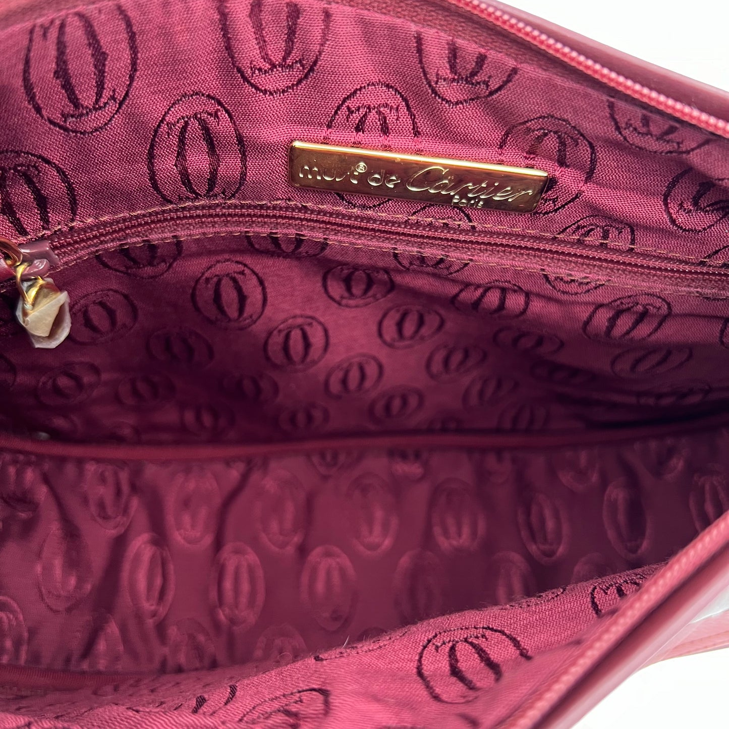 Cartier Paris Must Line Bordeaux Hobo Shoulder Sling Bag