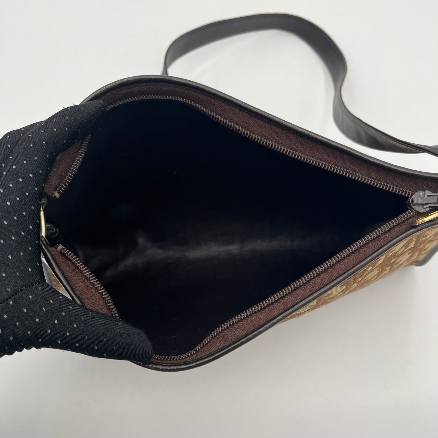 Christian Dior Brown Trotter CD Logo Shoulder Sling Bag