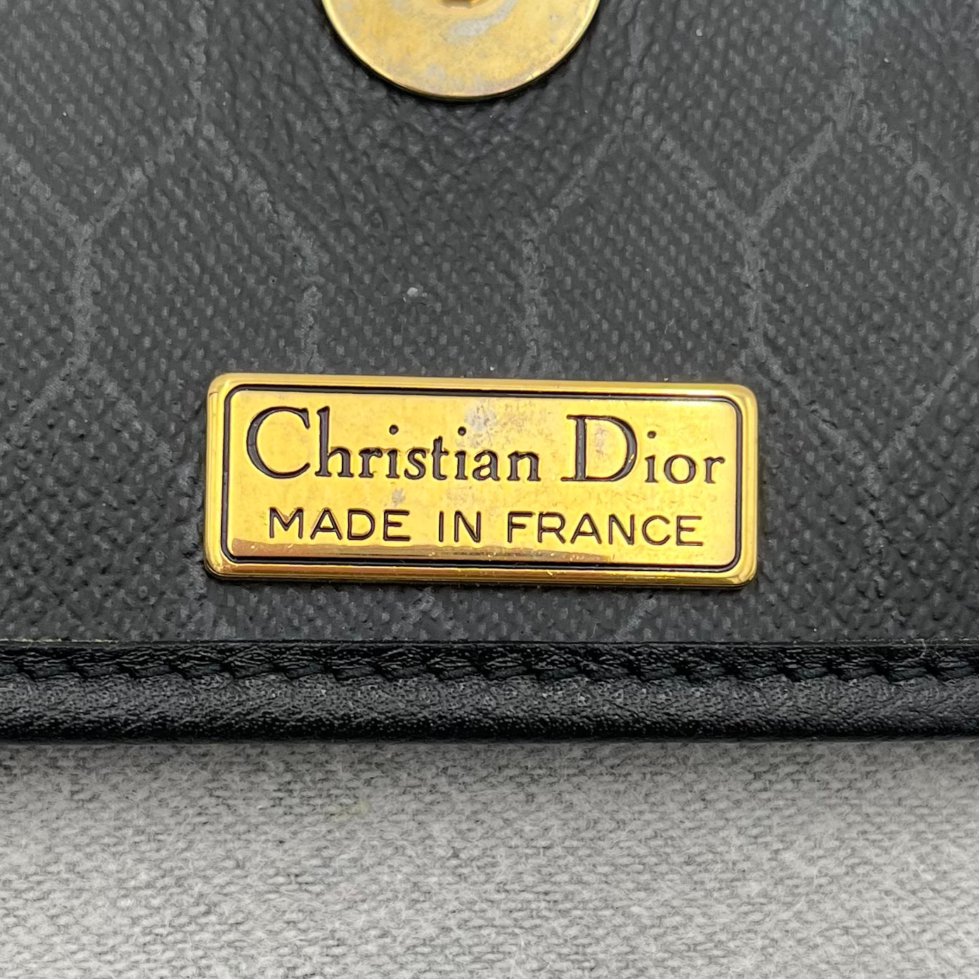 Christian Dior Black Honeycomb Flap Crossbody