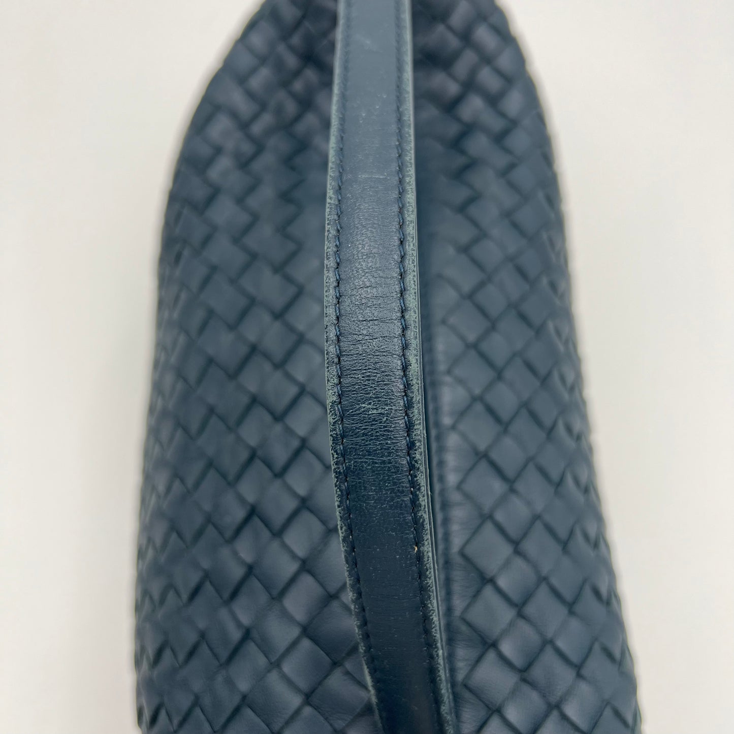 Bottega Veneta Blue Intrecciato Hobo Shoulder Bag
