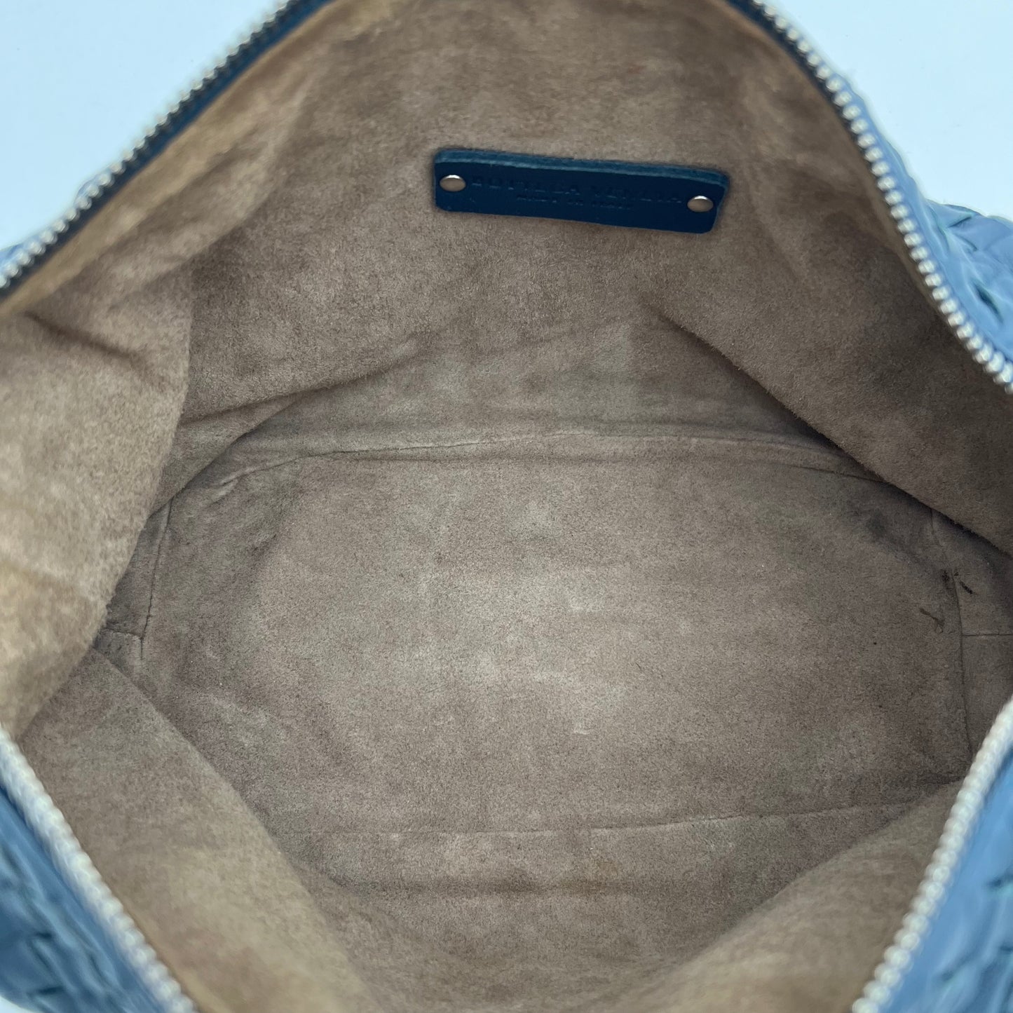 Bottega Veneta Blue Intrecciato Hobo Shoulder Bag