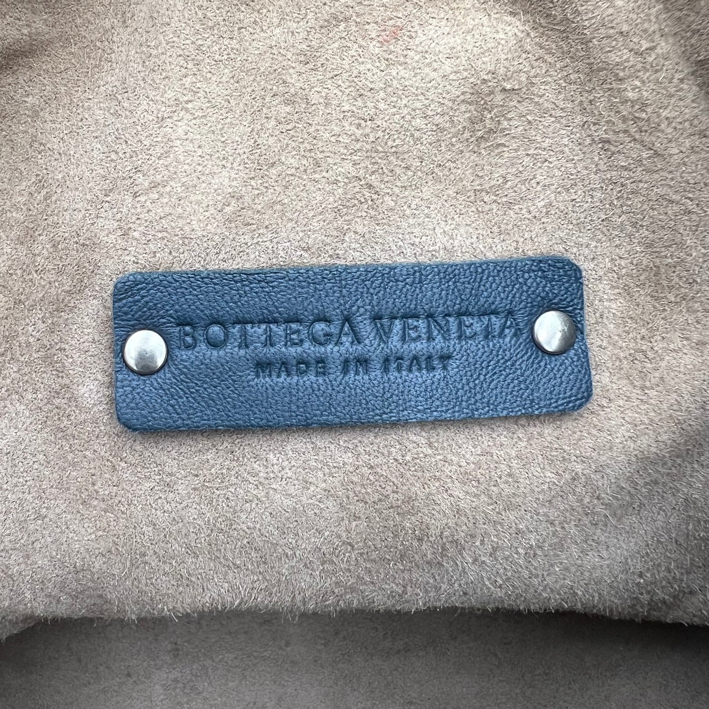 Bottega Veneta Blue Intrecciato Hobo Shoulder Bag