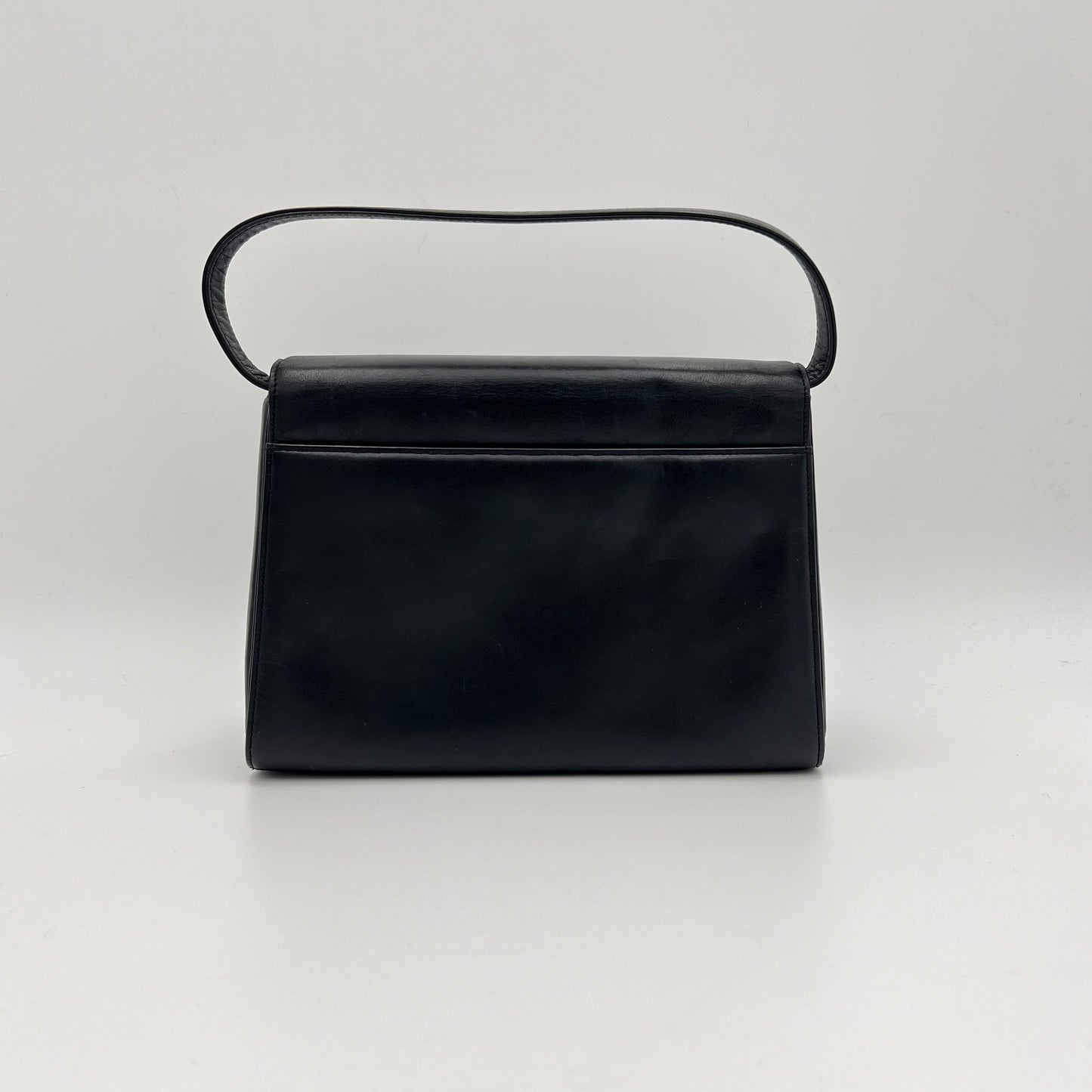 Givenchy Maroquinerie Vintage Black Leather Flap Handbag