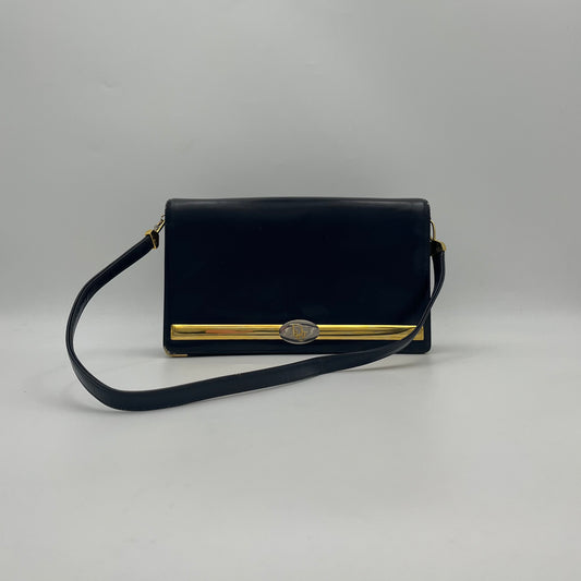 Christian Dior Vintage Leather Montaigne Box Shoulder Bag