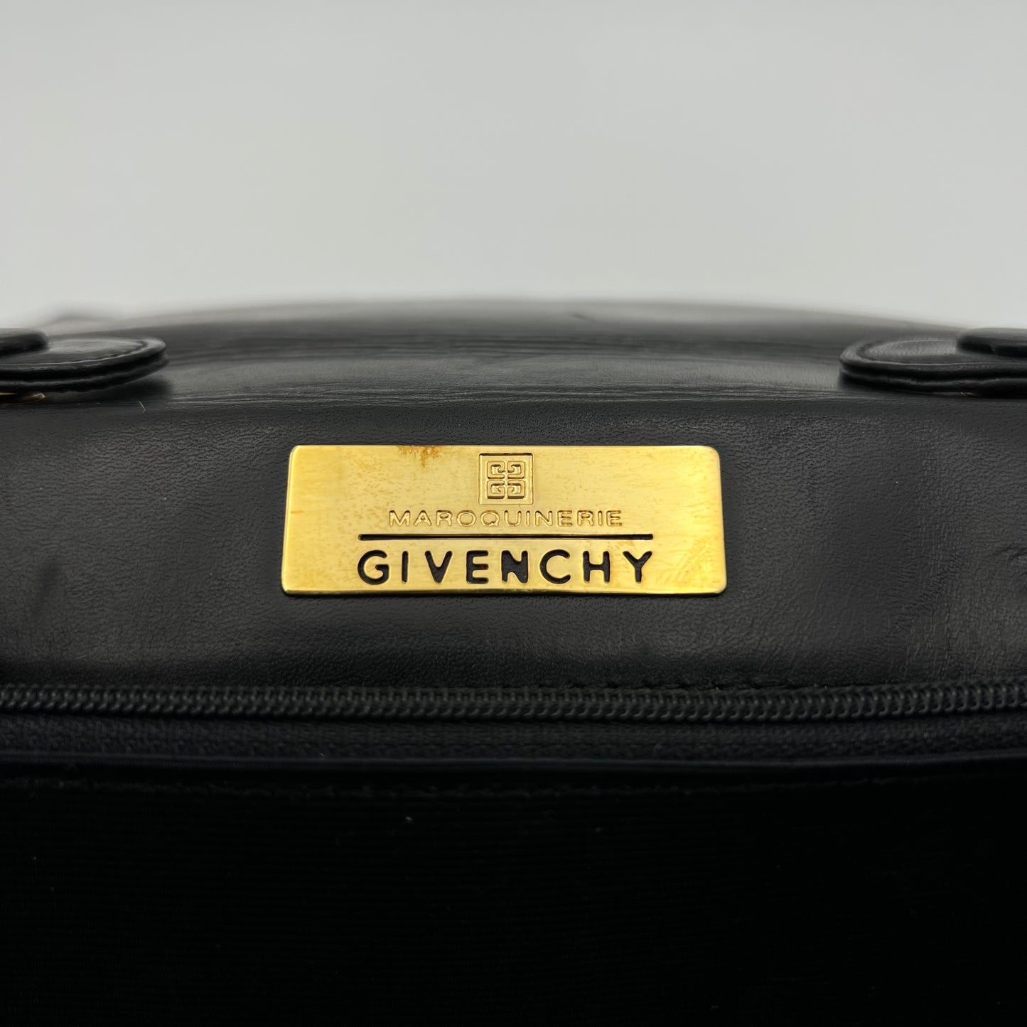 Givenchy Maroquinerie Vintage Black Leather Flap Handbag