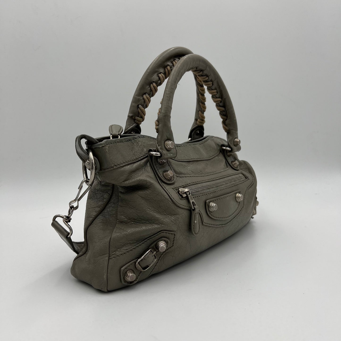 Balenciaga Gray Leather First