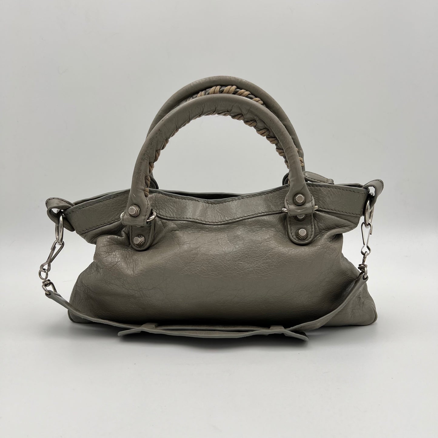 Balenciaga Gray Leather First