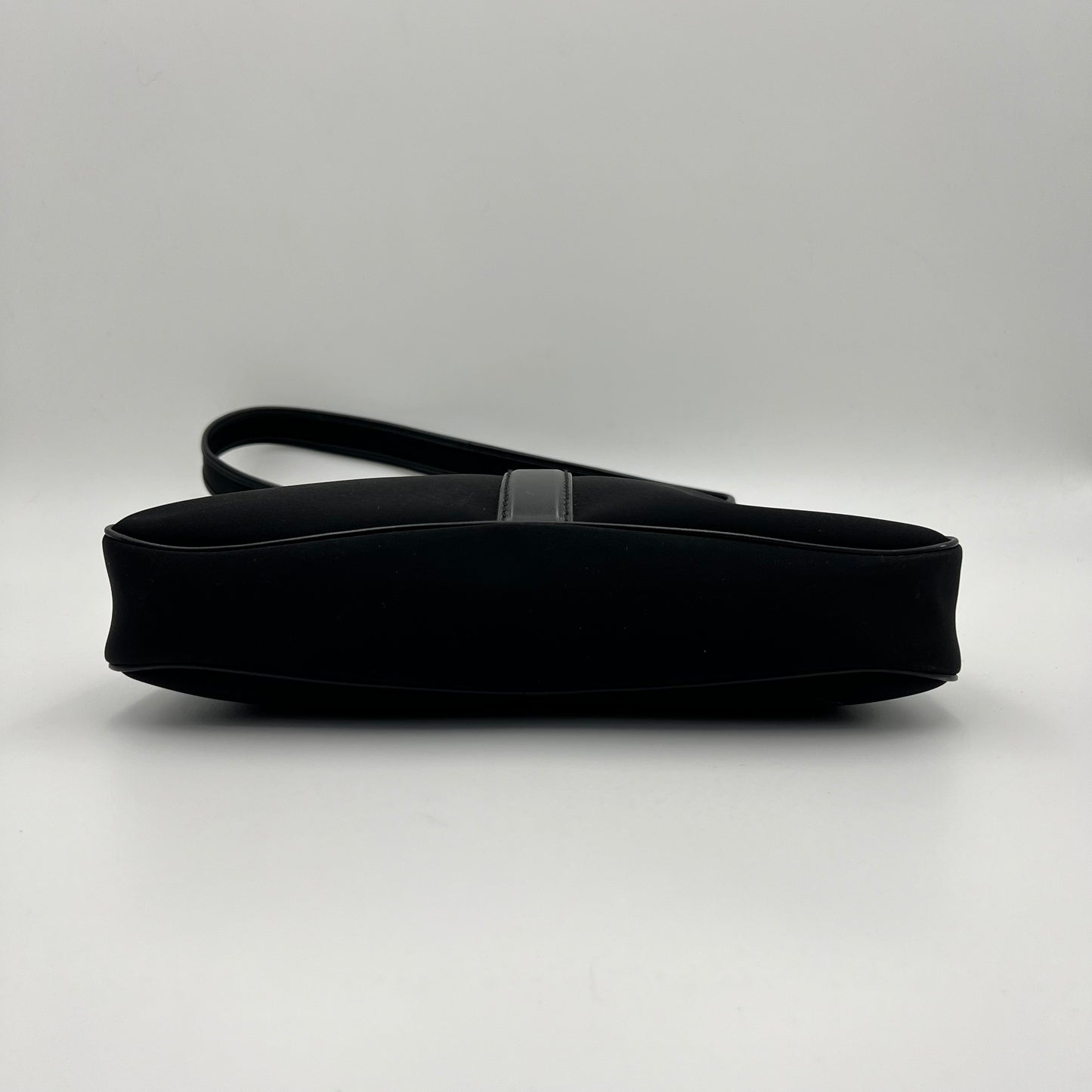 Salvatore Ferragamo Black Vara Nylon and Leather Hobo Shoulder Bag