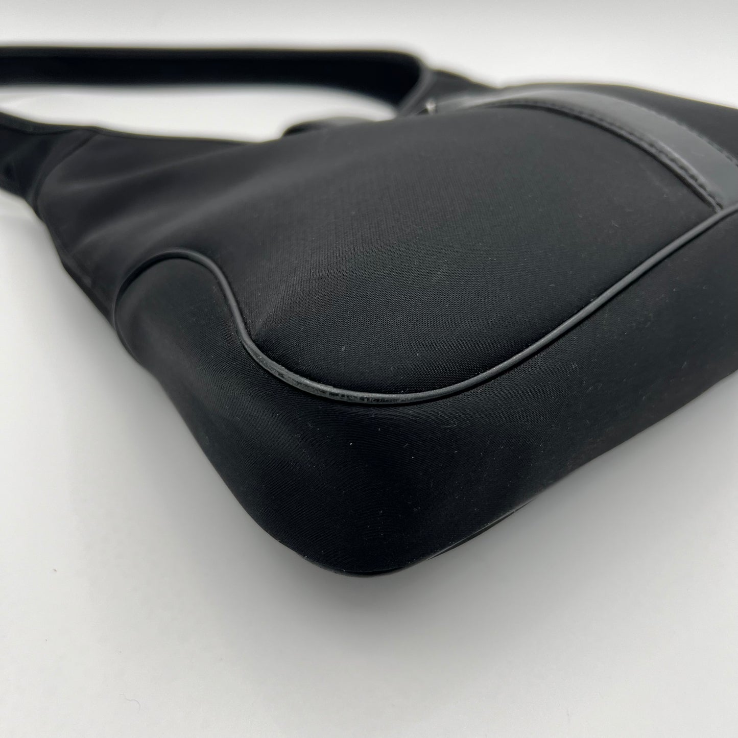 Salvatore Ferragamo Black Vara Nylon and Leather Hobo Shoulder Bag