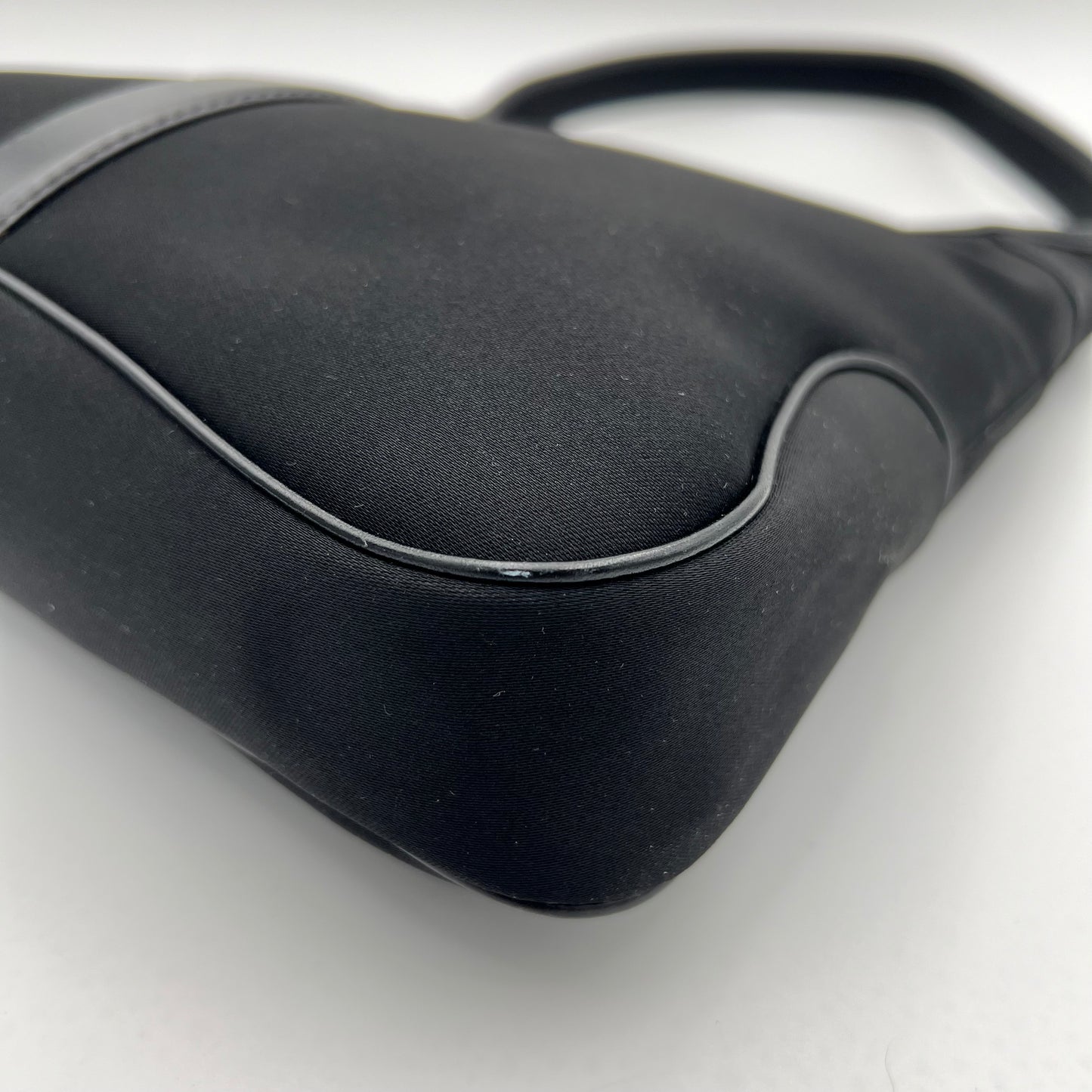 Salvatore Ferragamo Black Vara Nylon and Leather Hobo Shoulder Bag