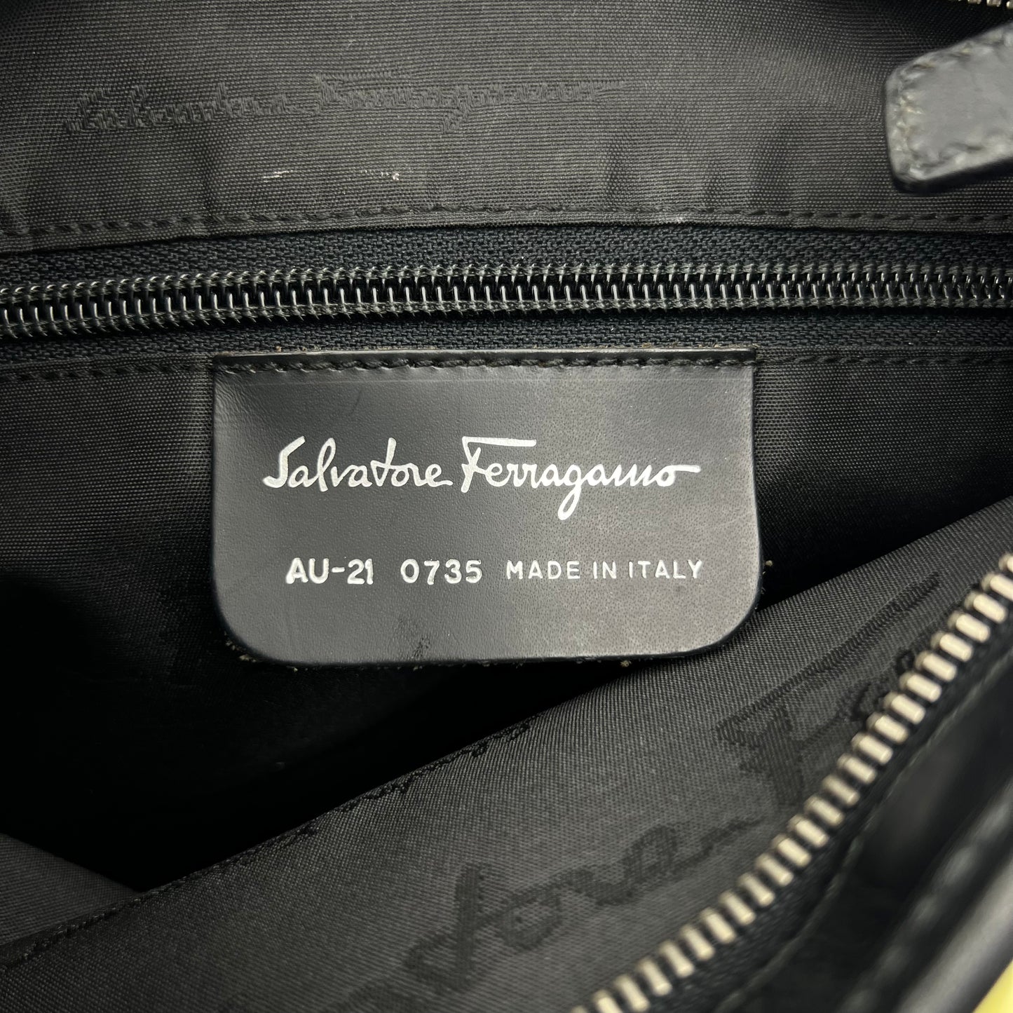Salvatore Ferragamo Black Vara Nylon and Leather Hobo Shoulder Bag