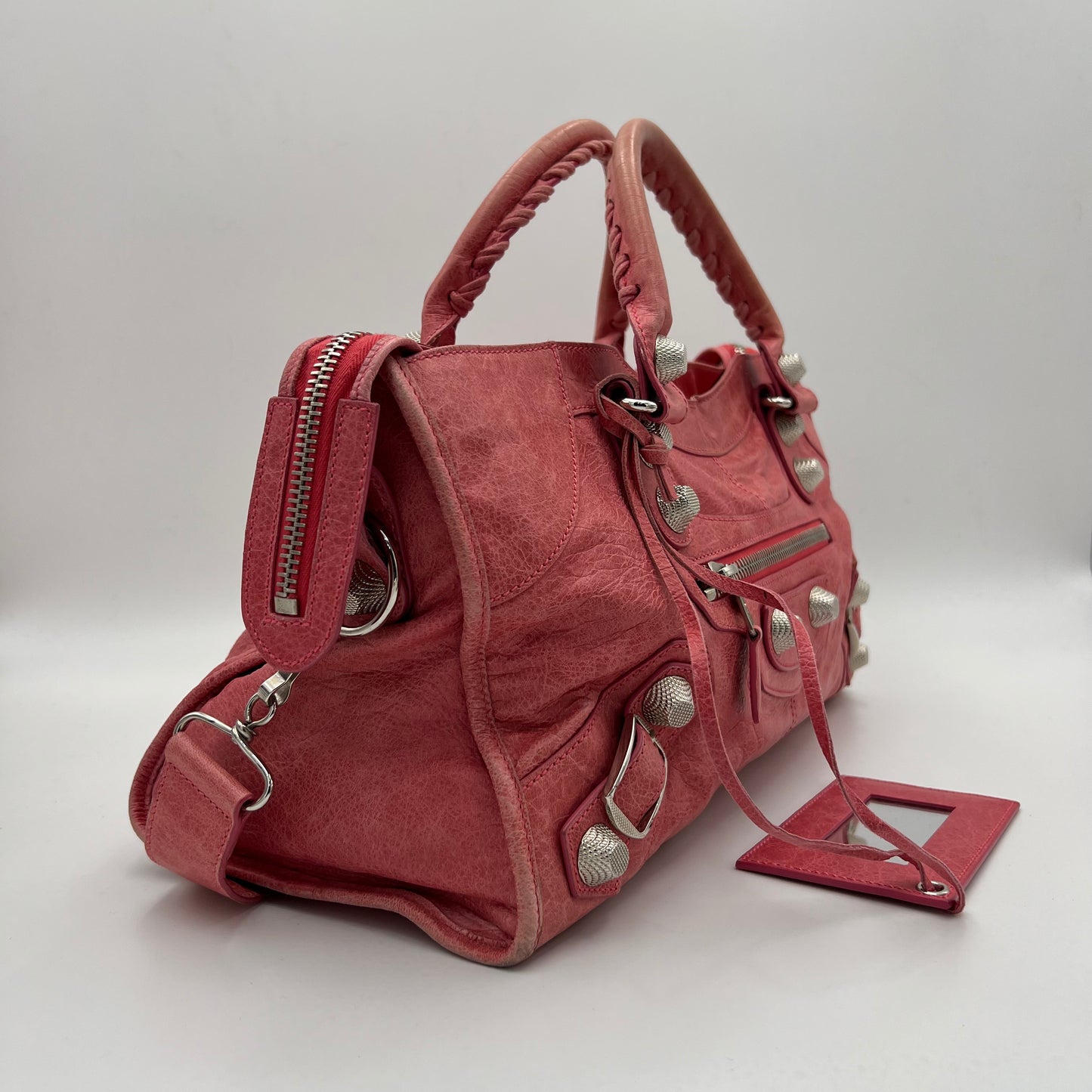 Balenciaga Rose Leather Giant 21 Part Time Bag