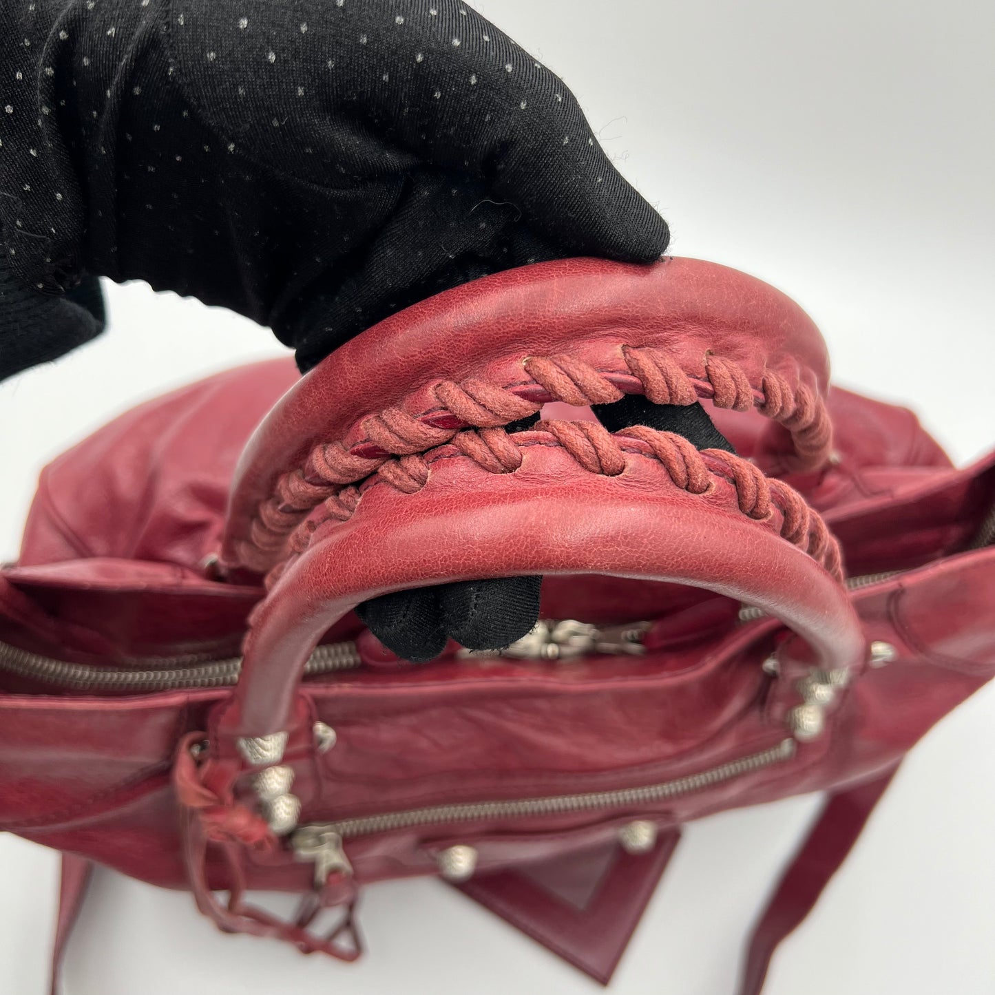 Balenciaga Raspberry Leather Giant 12 City Bag