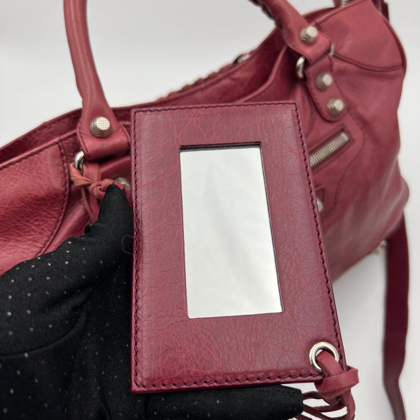 Balenciaga Raspberry Leather Giant 12 City Bag
