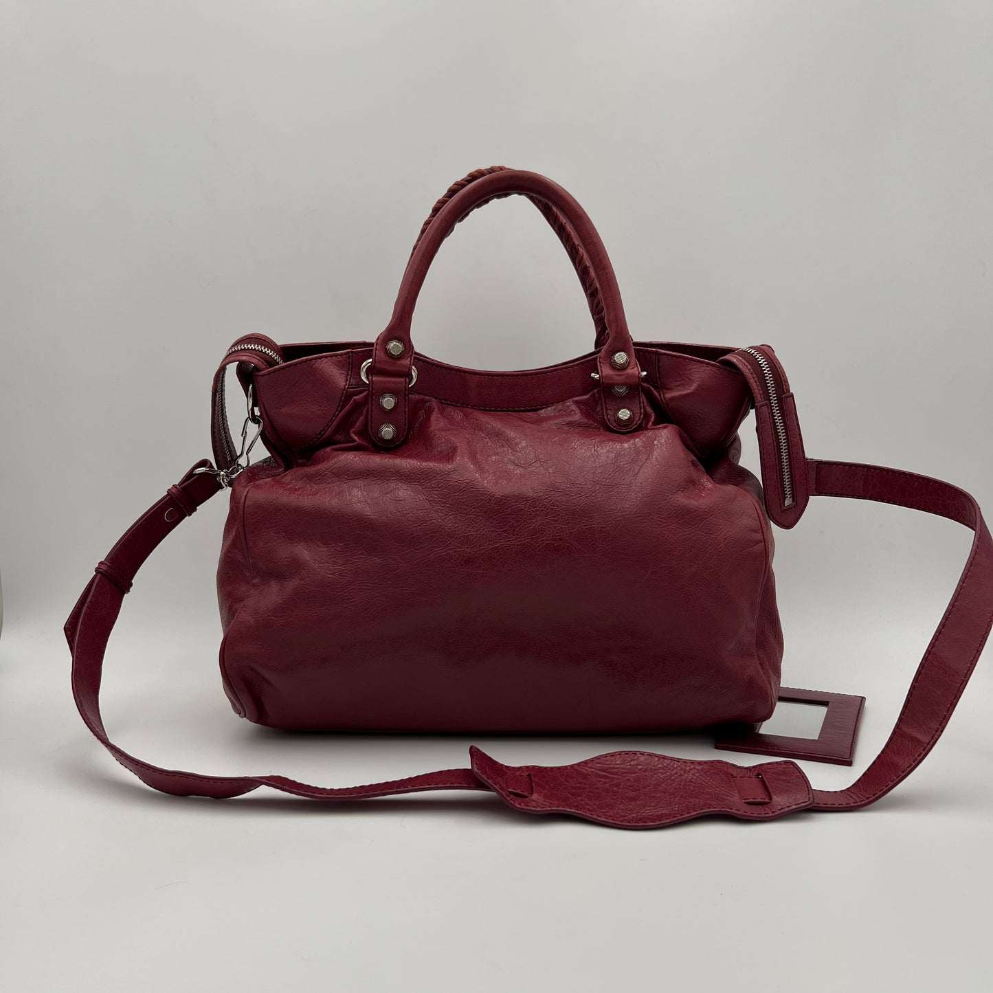 Balenciaga Raspberry Leather Giant 12 City Bag