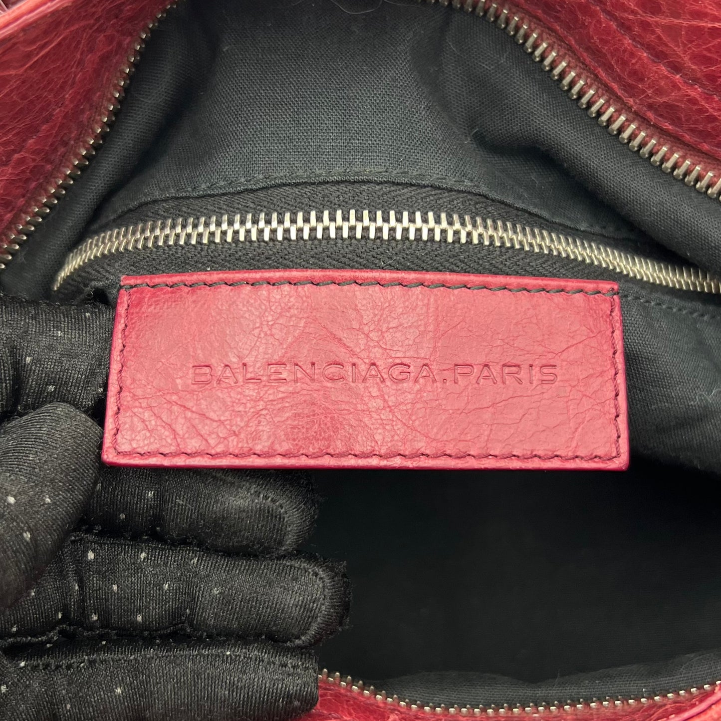 Balenciaga Raspberry Leather Giant 12 City Bag