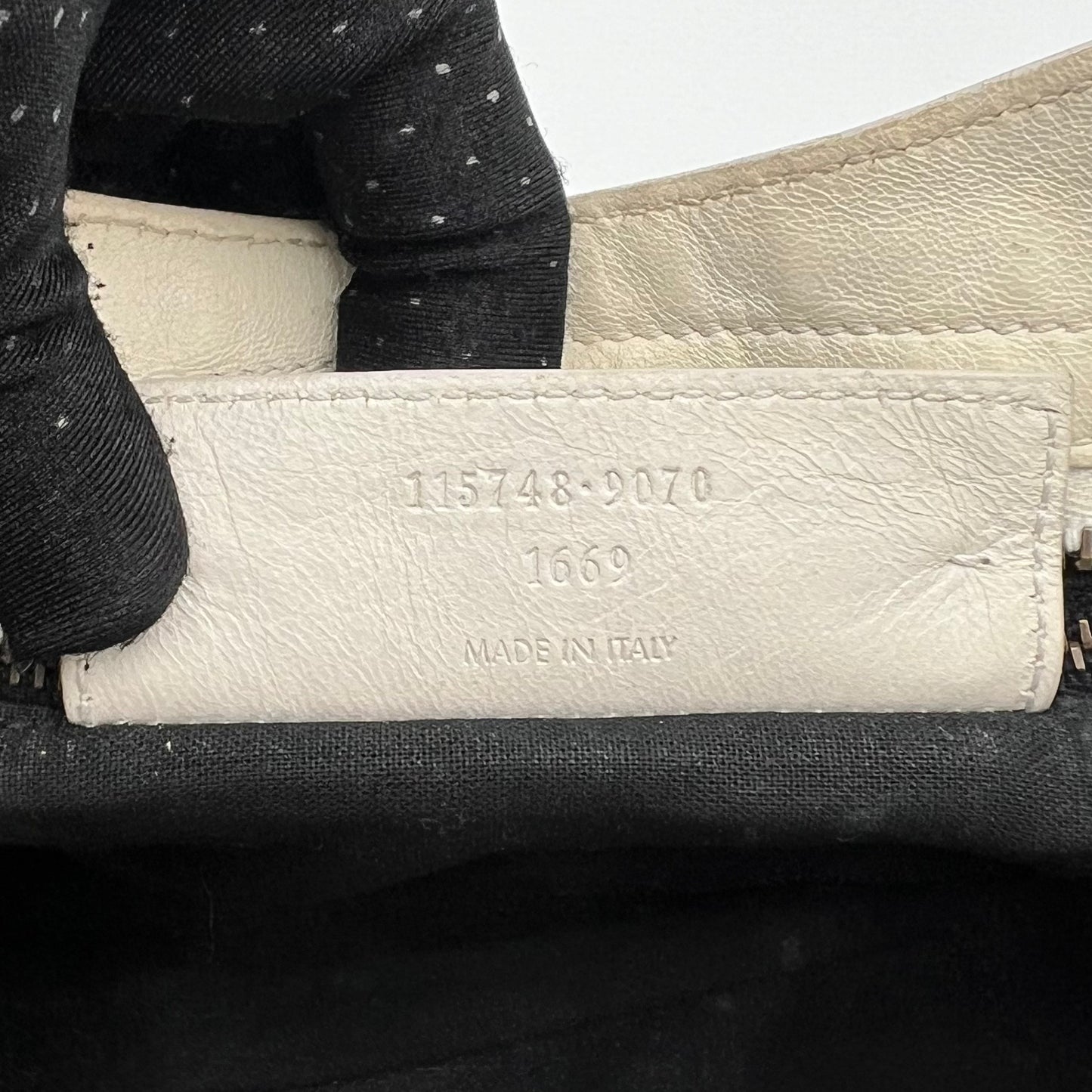 Balenciaga Blanc Creme Leather Classic City Bag